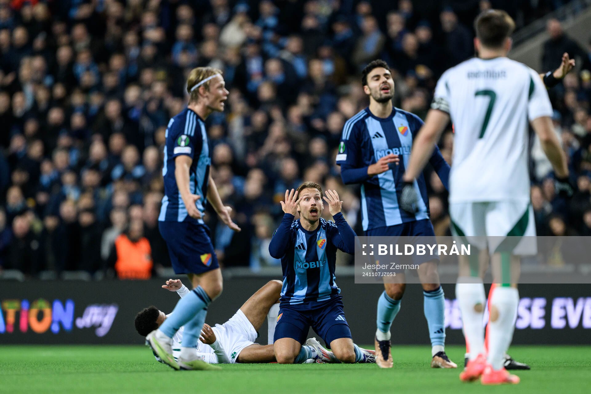 Daniel Stensson of Djurgården reacts