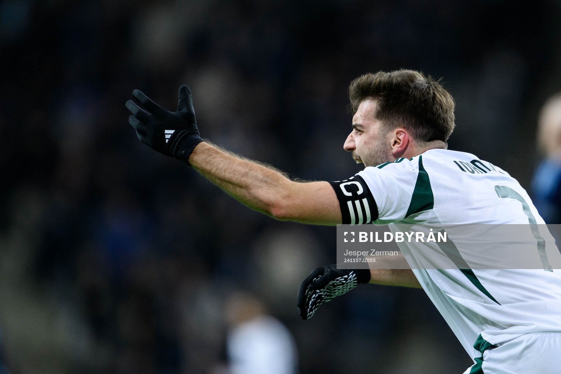 Fotis Ioannidis of Panathinaikos reacts