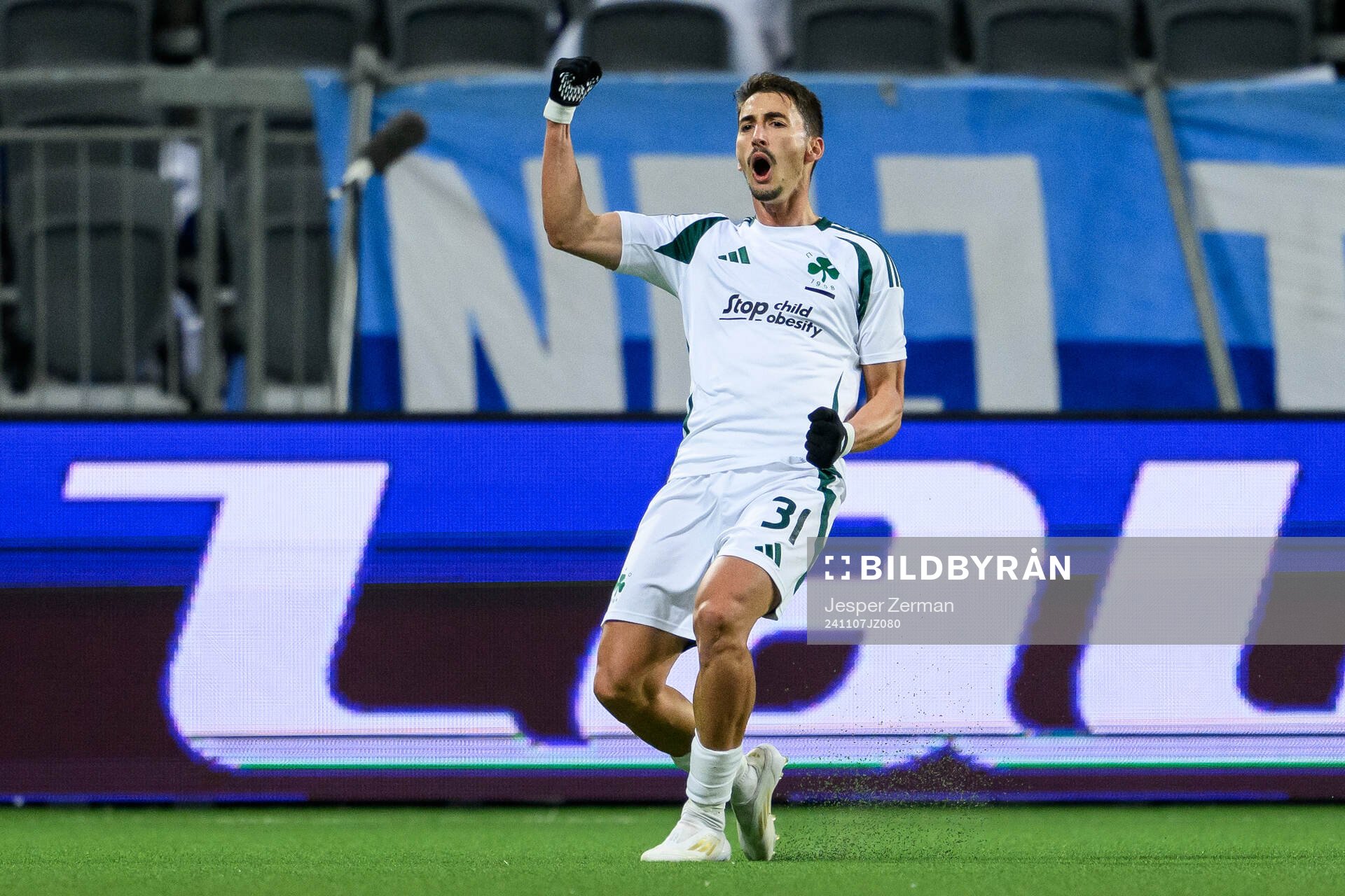 Filip Djurisic of Panathinaikos celebrates