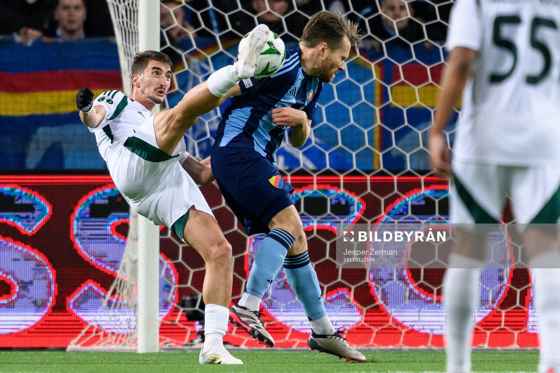 Filip Djurisic of Panathinaikos scores 0-1 in a duel with