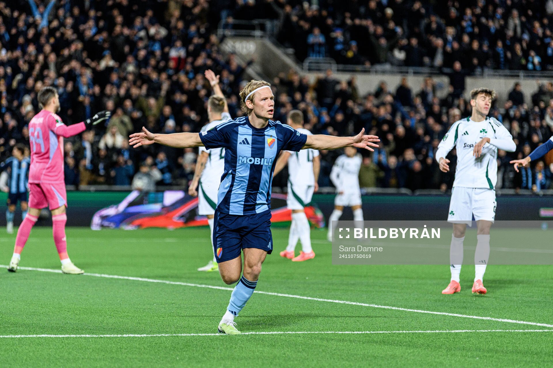 Tobias Gulliksen of Djurgården celebrates