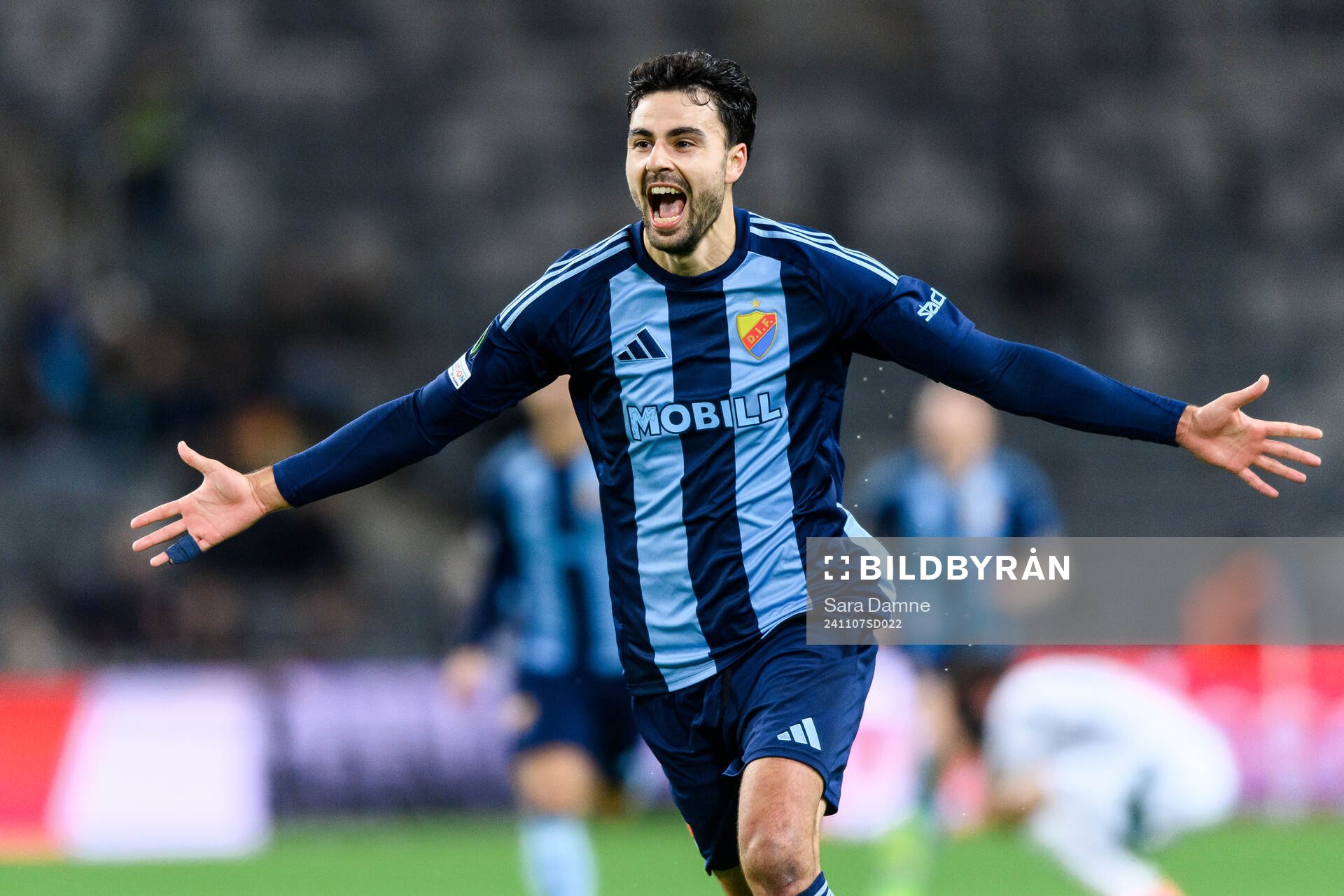 Deniz Hummet of Djurgården celebrates