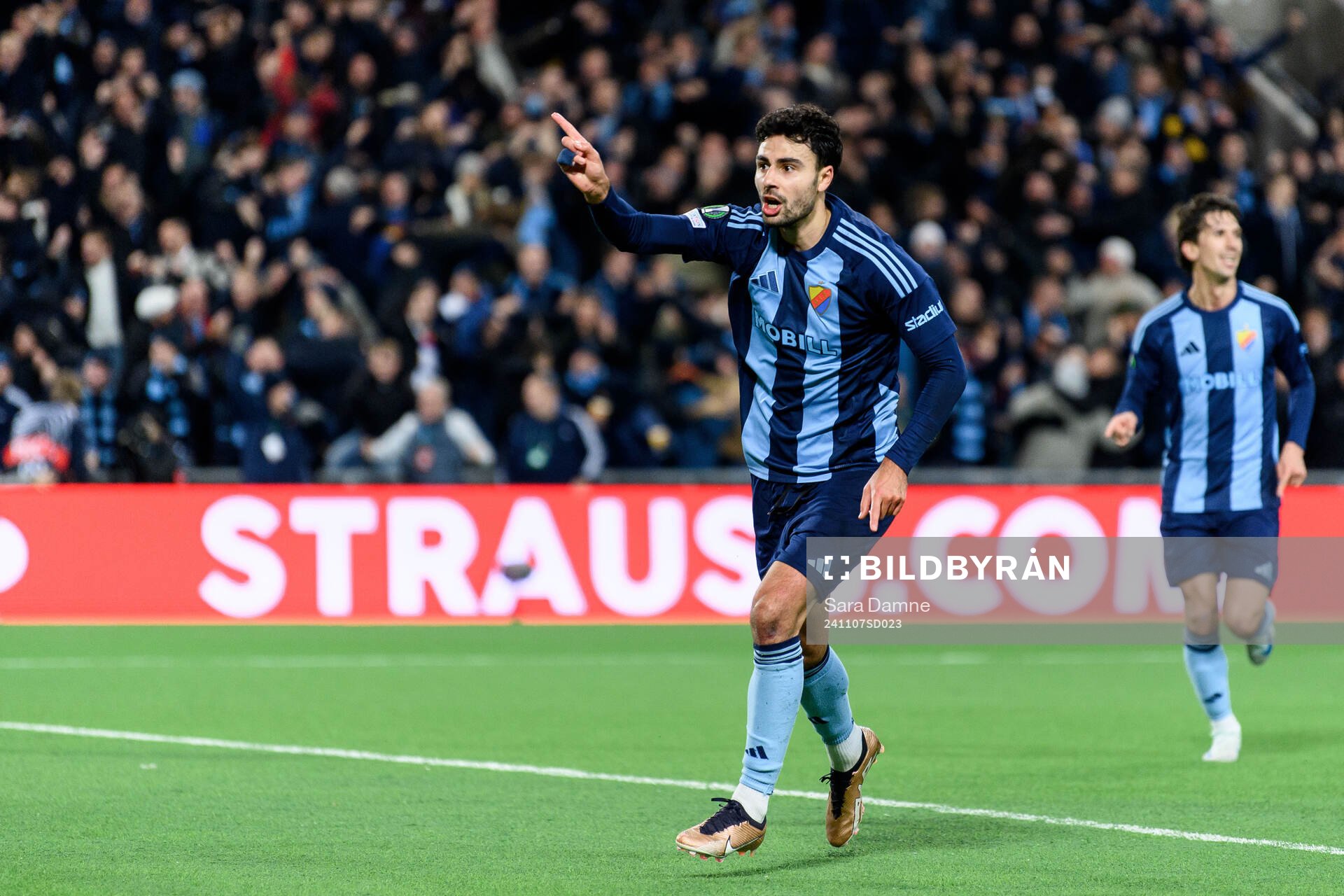 Deniz Hummet of Djurgården celebrates
