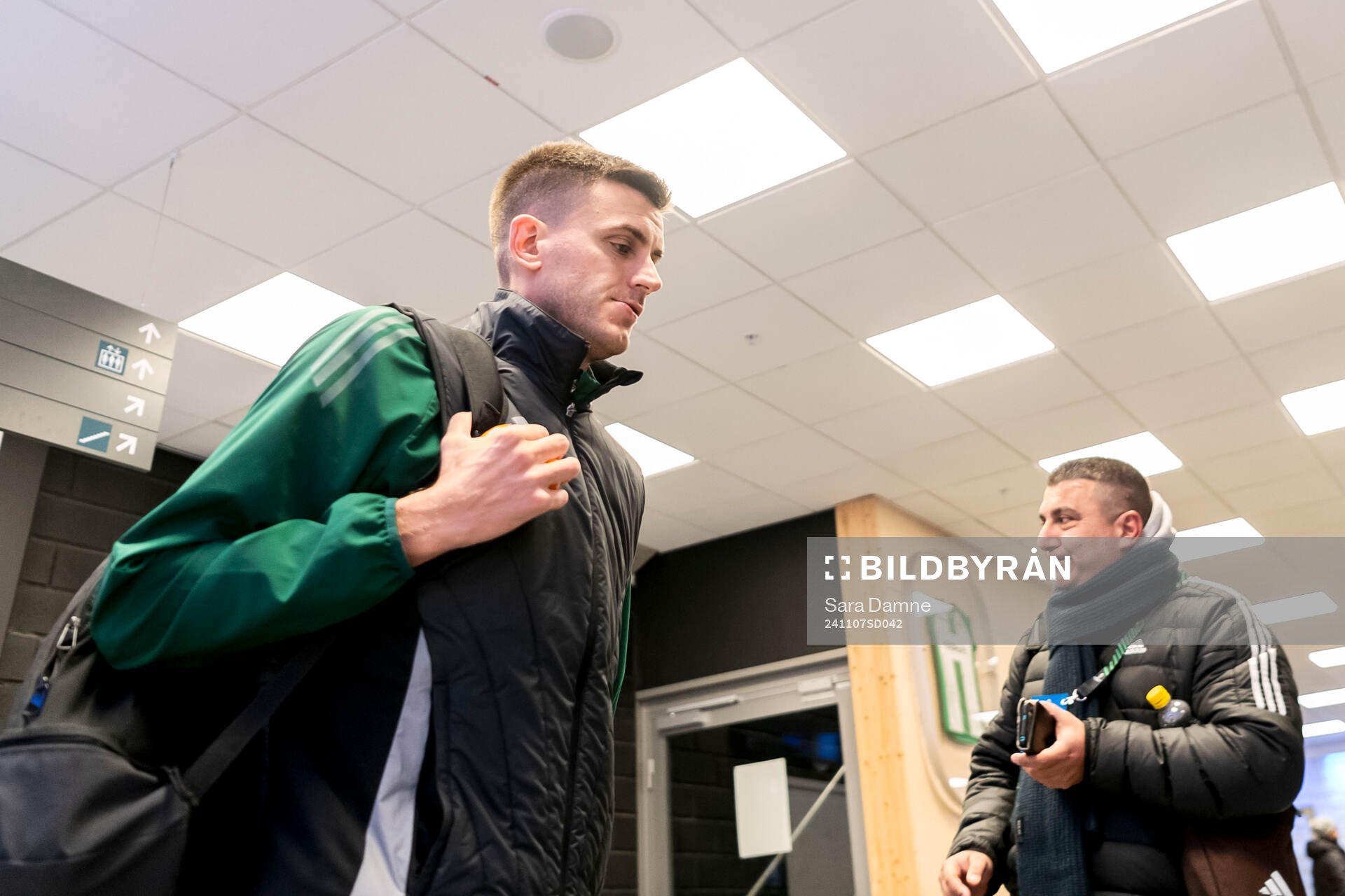 Alexander Jeremejeff of Panathinaikos after the UEFA Conference League match between Djurgården and Panathinaikos on November 7, 2024 in Stockholm.