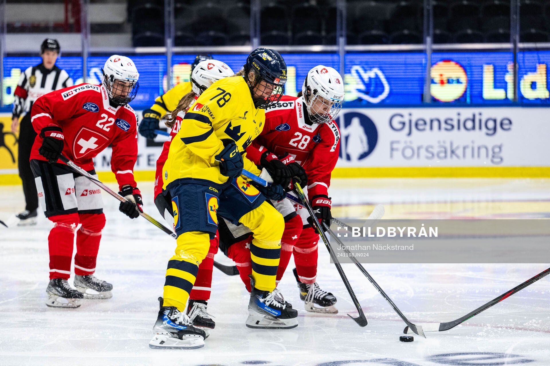 Elin Svensson of Sweden and Alina Marti of Switzerland
