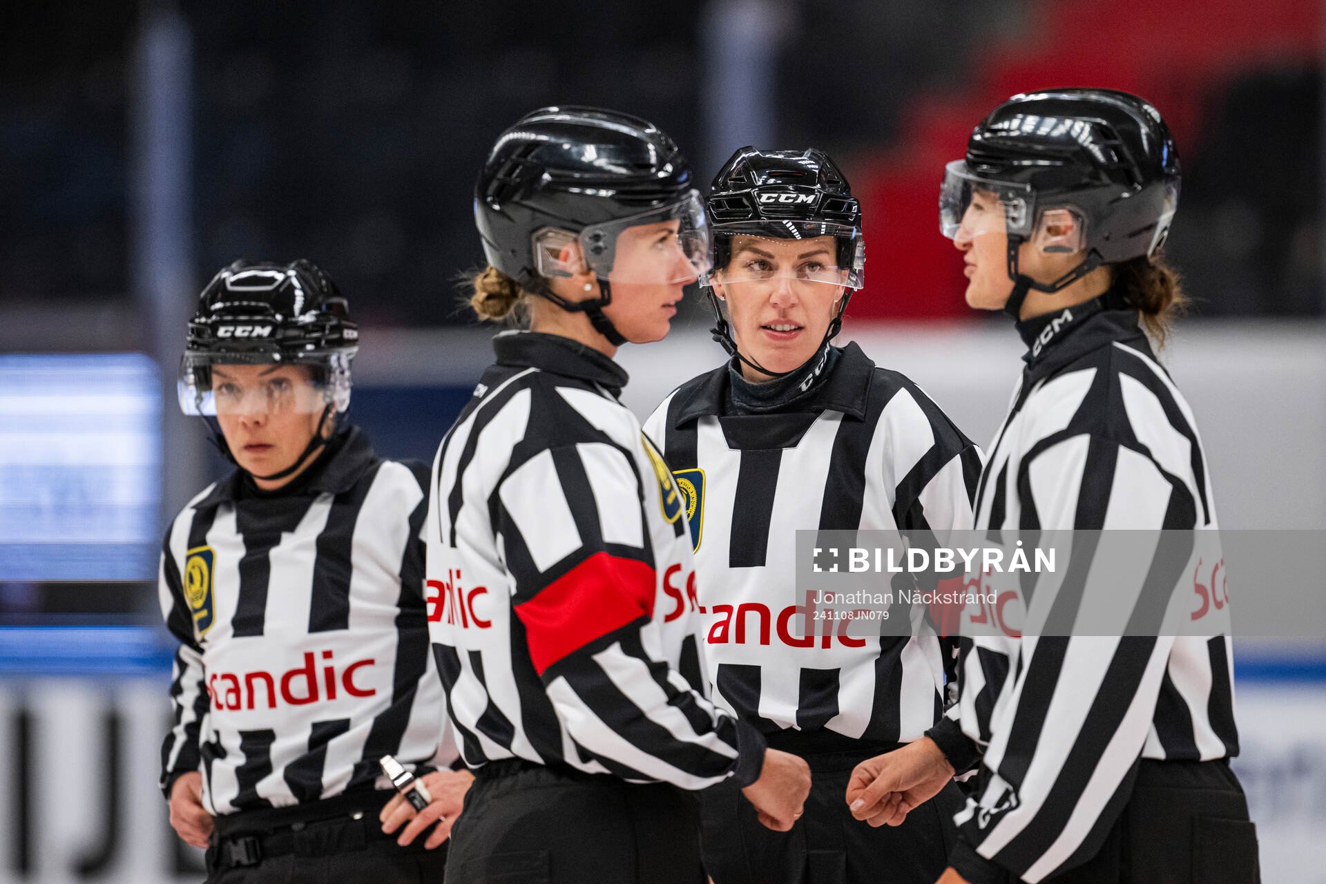 Linesman Kristyna Hajkova, Referee Anna Hammarand, Referee