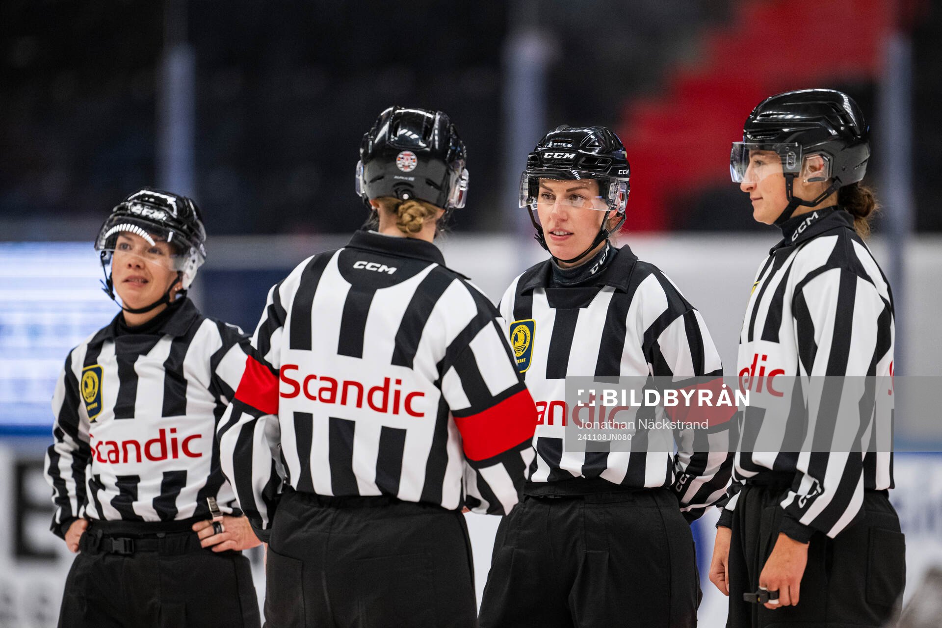 Linesman Kristyna Hajkova, Referee Anna Hammarand, Referee