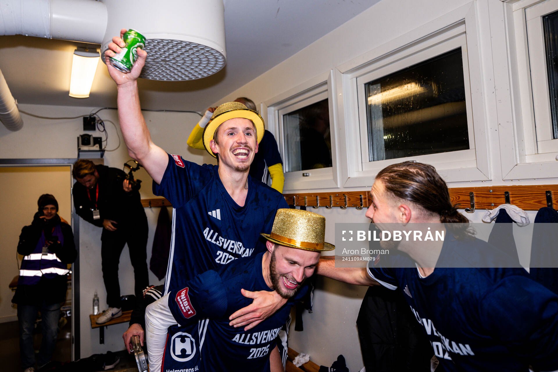 Östers David Seger och Niklas Söderberg jublar