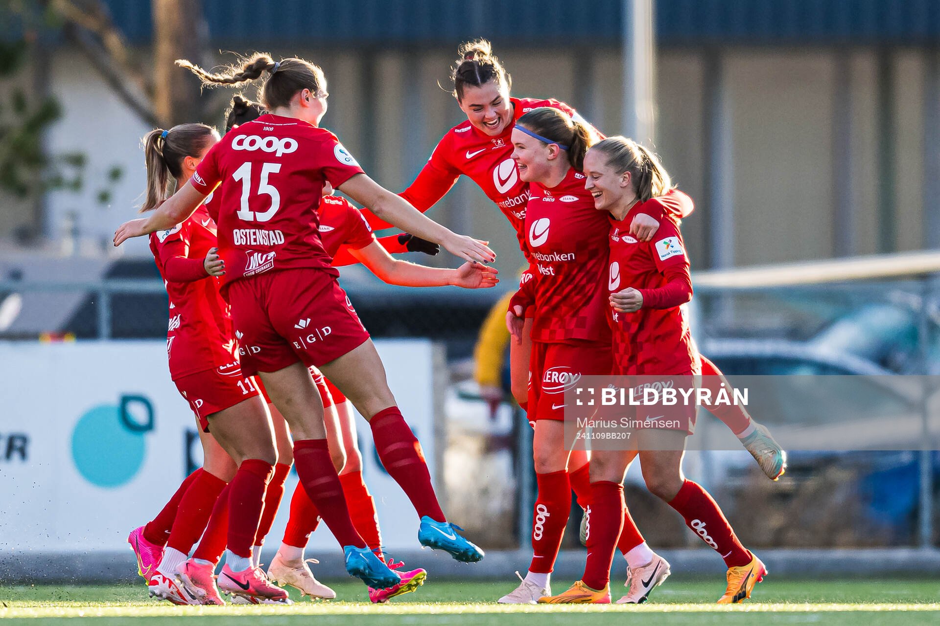 Amalie Vevle Eikeland of Brann celebrates