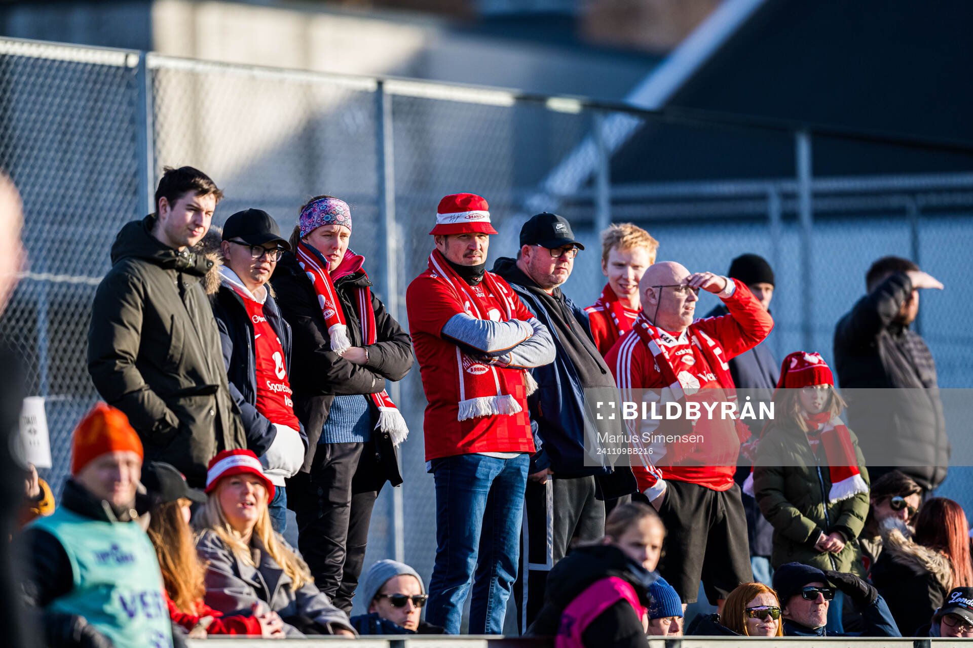 Spectators in the stands