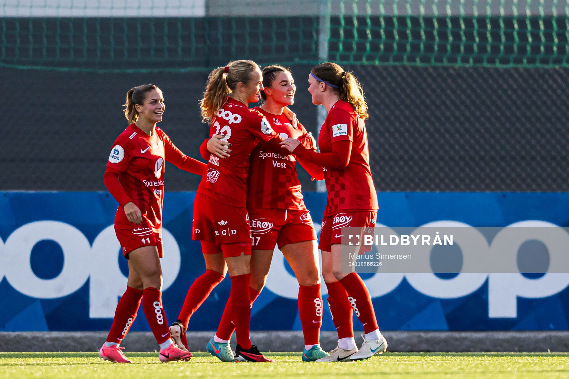 Anna Nerland Aahjem of Brann celebrates