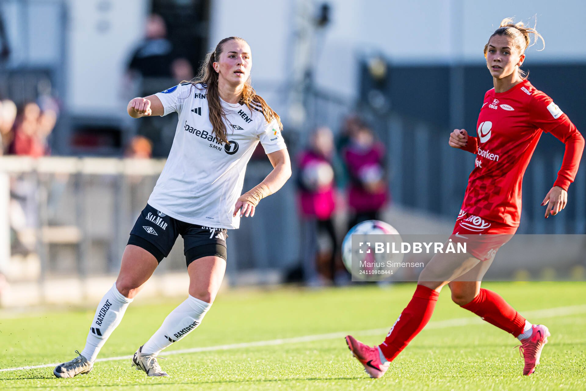 Matilde Alsaker Rogde of Rosenborg during the Toppserien football match between Rosenborg and Brann on November 9, 2024 in Trondheim.