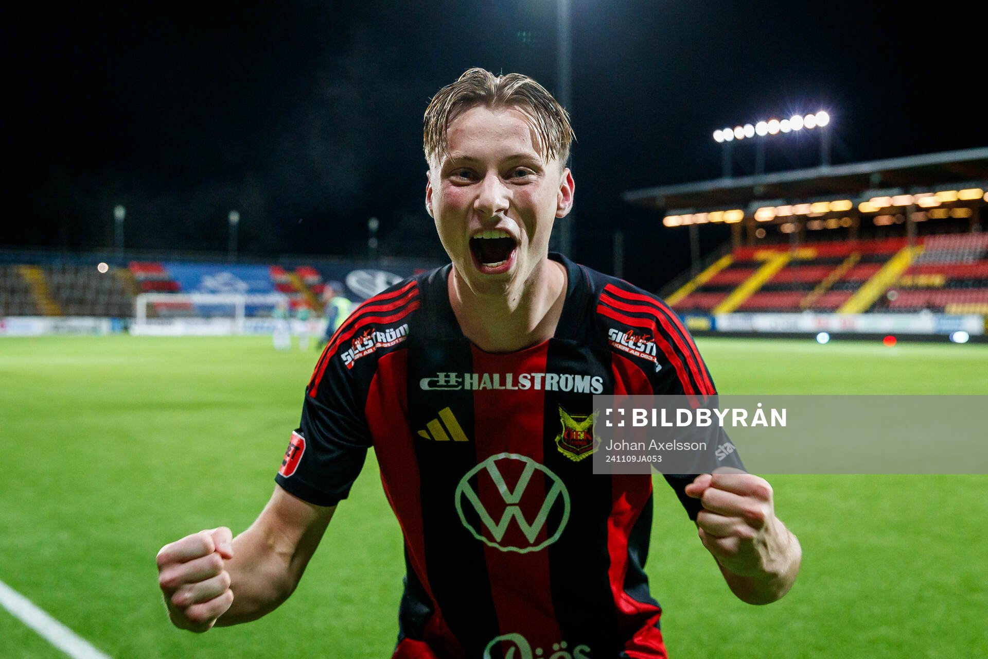 Östersunds Philip Bonde jublar