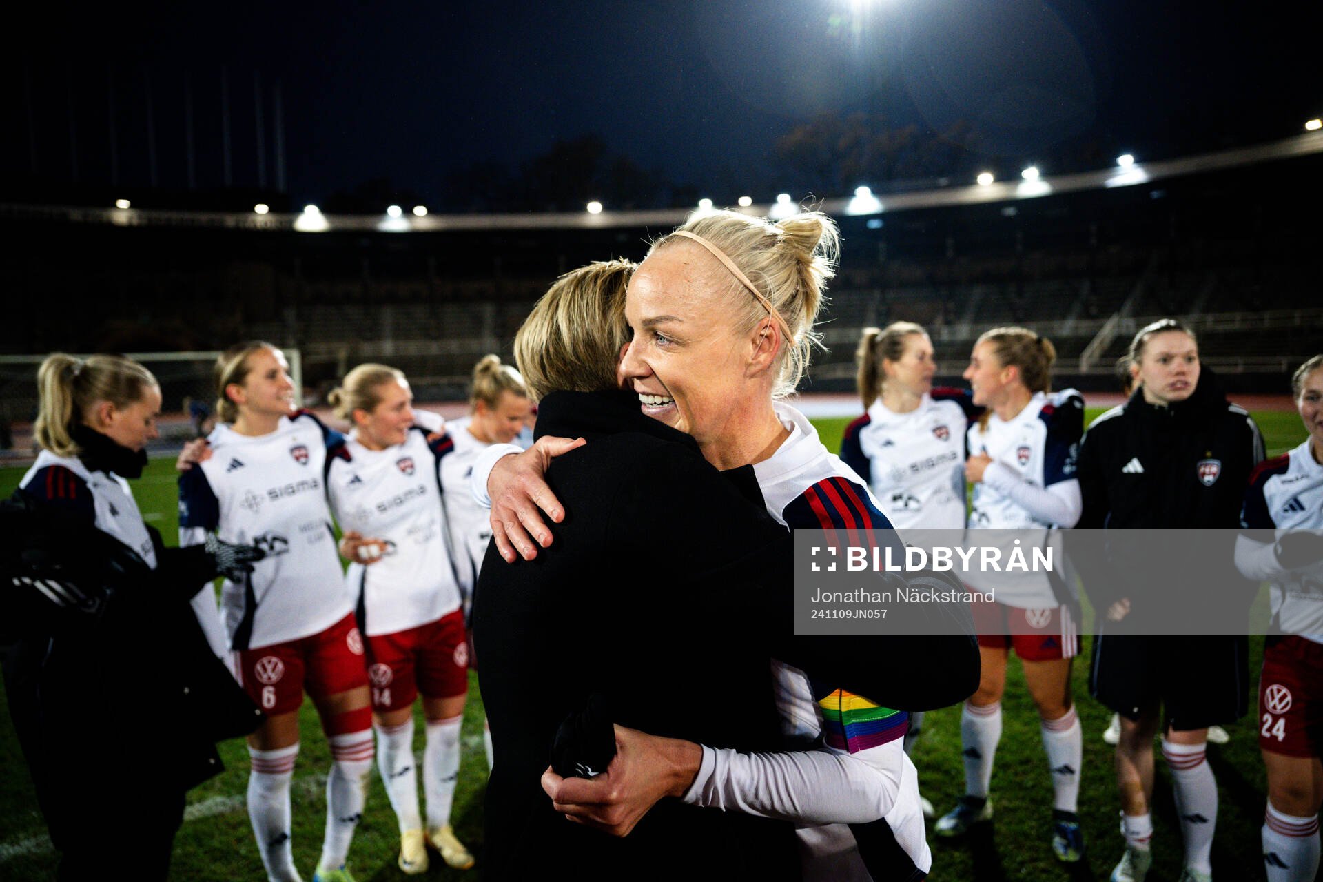 Rosengårds sportchef Therese Sjögran och Caroline Seger