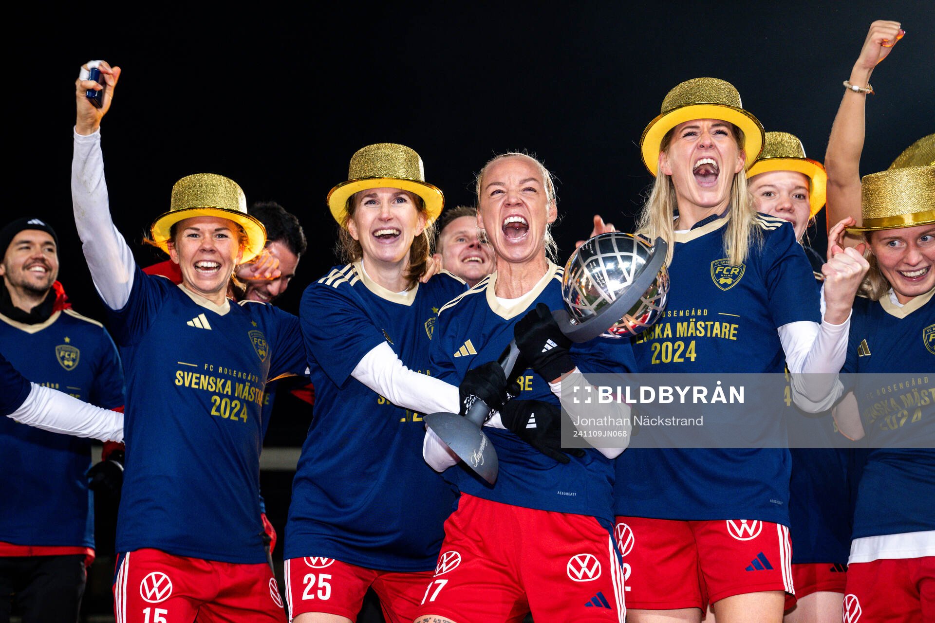 Rosengårds Jessica Wik, Emma Berglund, Caroline Seger och