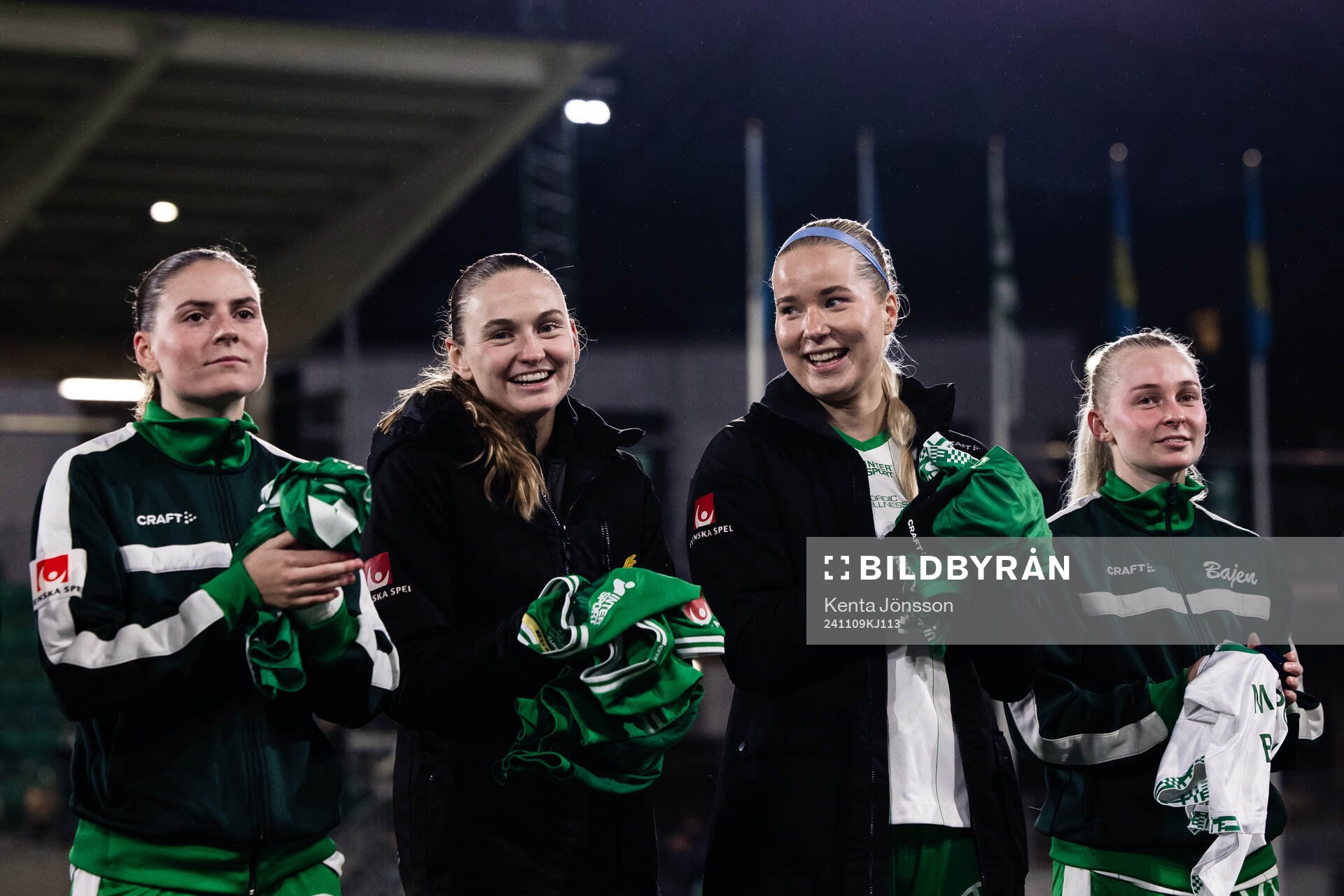 Hammarbys Smilla Vallotto,Vilde Hasund, Eva Nyström och