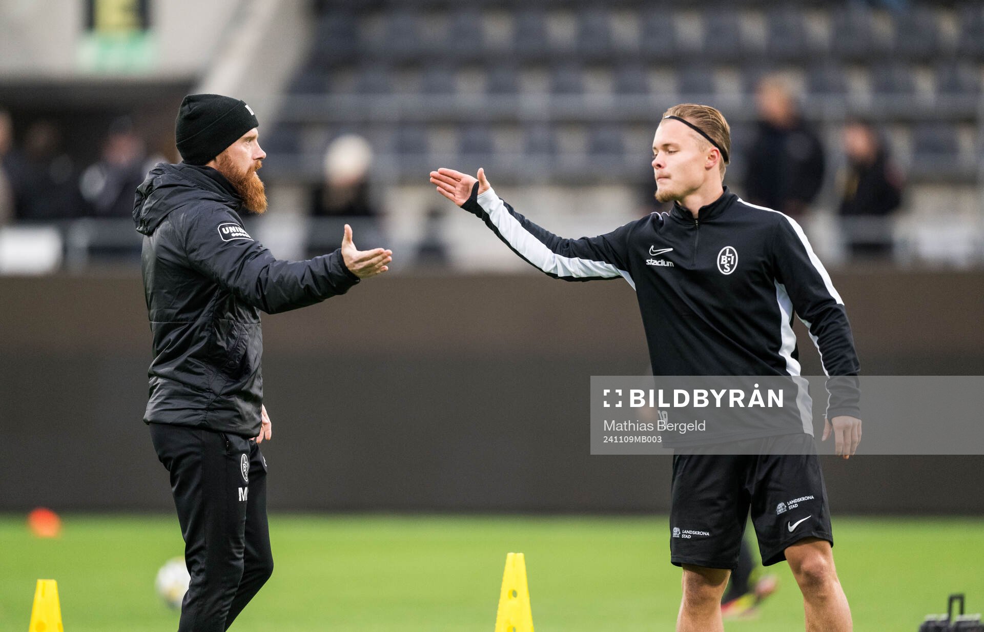 Landskronas tränare Max Mölder och Vincent Sundberg