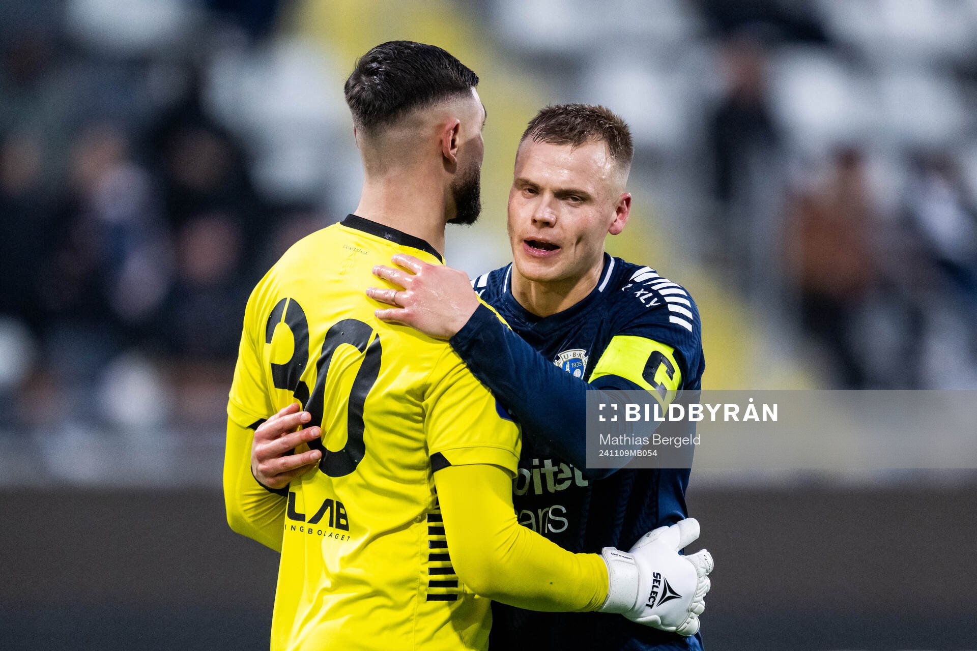 Utsiktens målvakt Elias Hadaya och Jesper Brandt