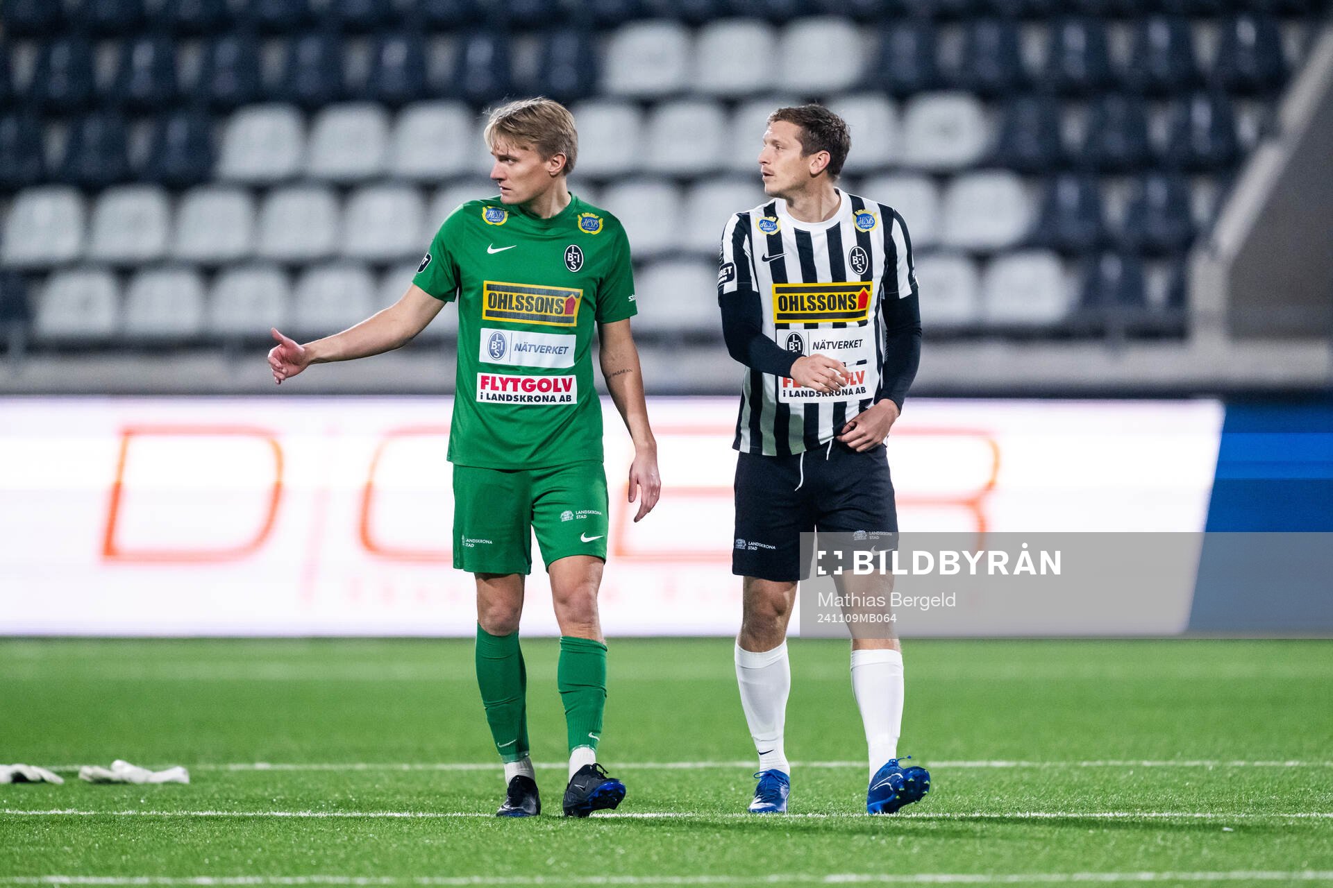 Landskronas målvakt Svante Hildeman och Philip Andersson