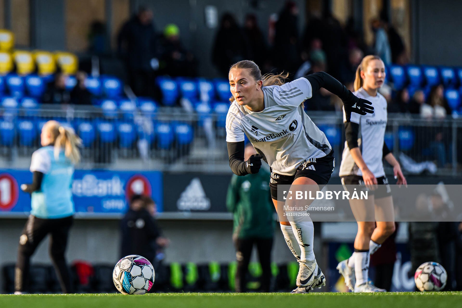 Matilde Alsaker Rogde of Rosenborg warms up