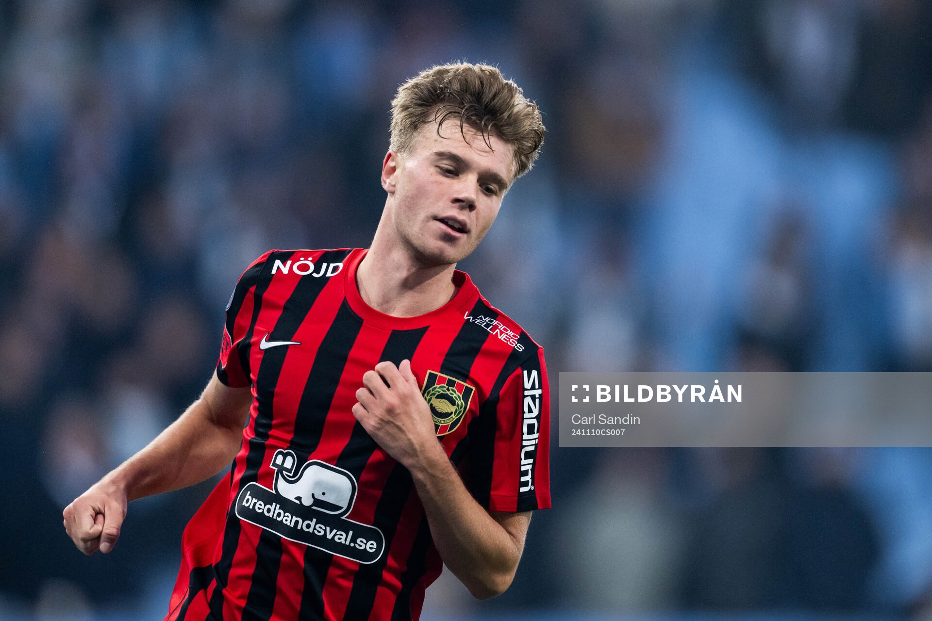Brommapojkarnas Wilmer Odefalk jublar