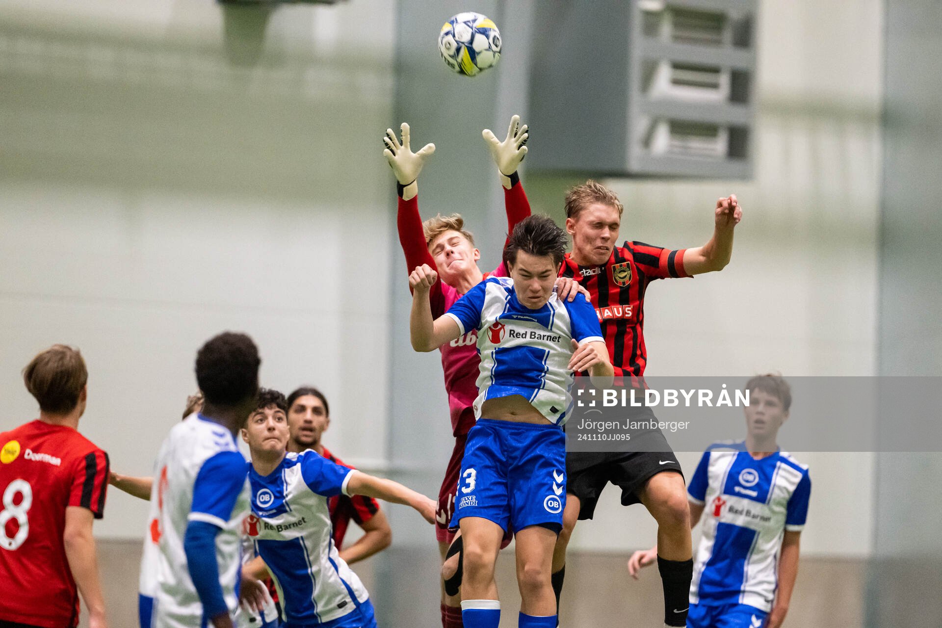 Odenses målvakt Tobias Elnegaard och Sebastian Mørk