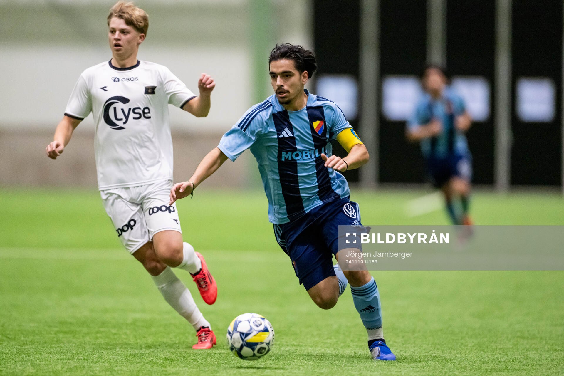 Djurgårdens Ali Alamiri under bronsmatchen i Skandinaviska Mästerskapen mellan Djurgården och Viking den 10 november 2024 i Borås.