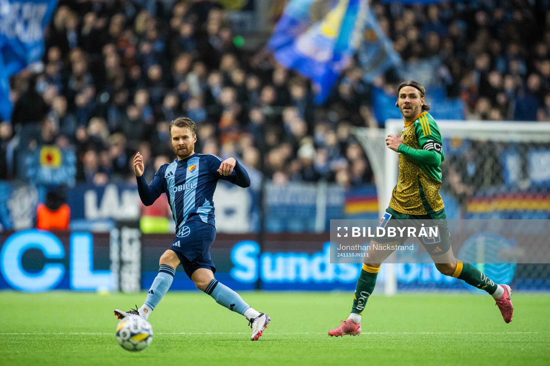 Djurgårdens Jacob Larsson och IFK Norrköpings Christoffer