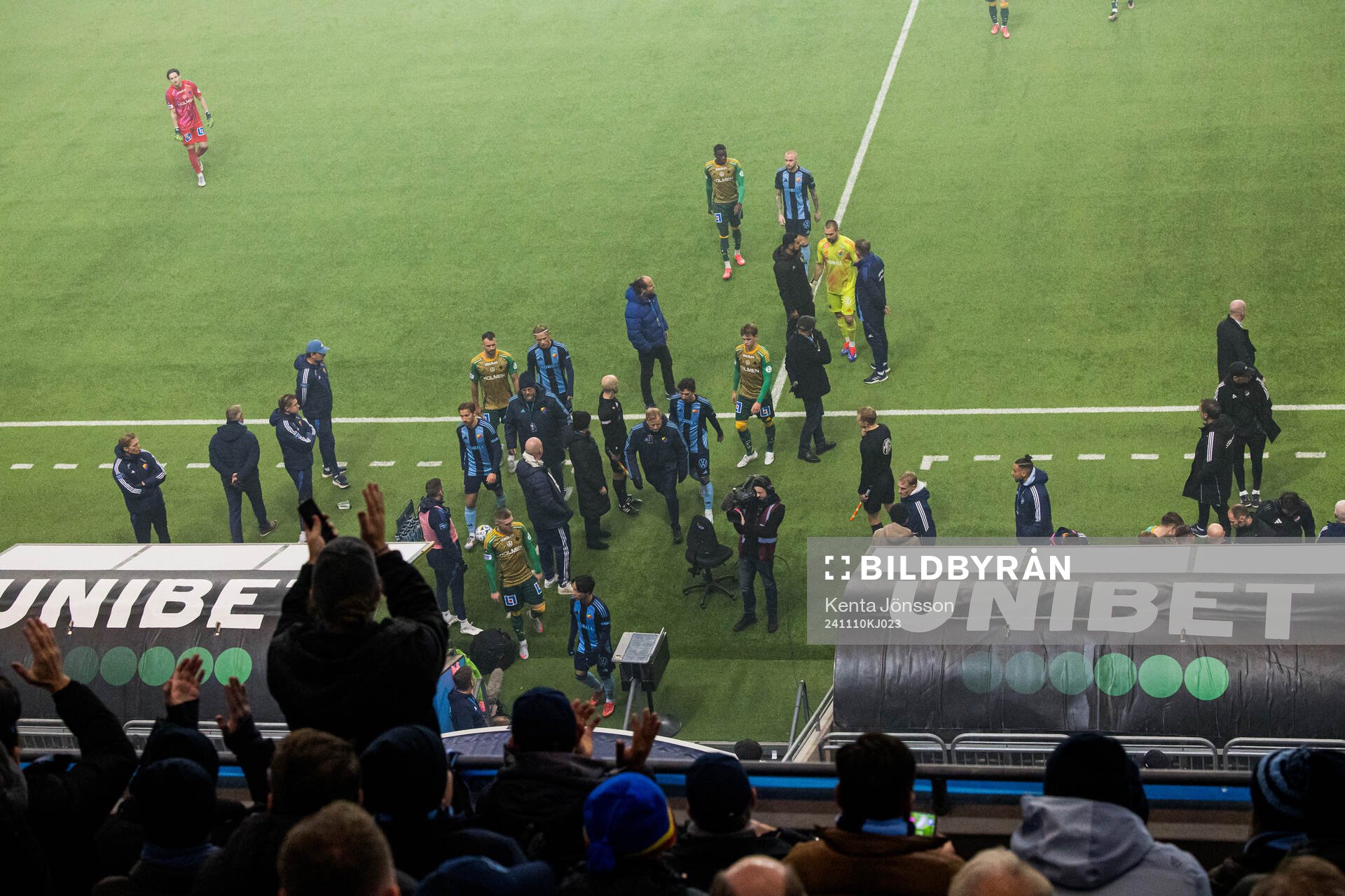 Djurgårdens och IFK Norrköpings spelare