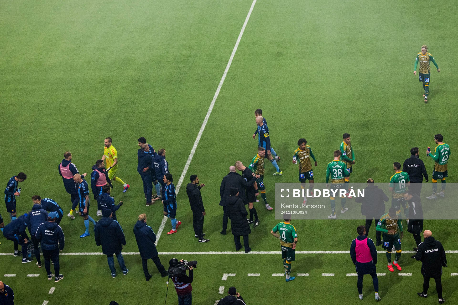 Djurgårdens och IFK Norrköpings spelare