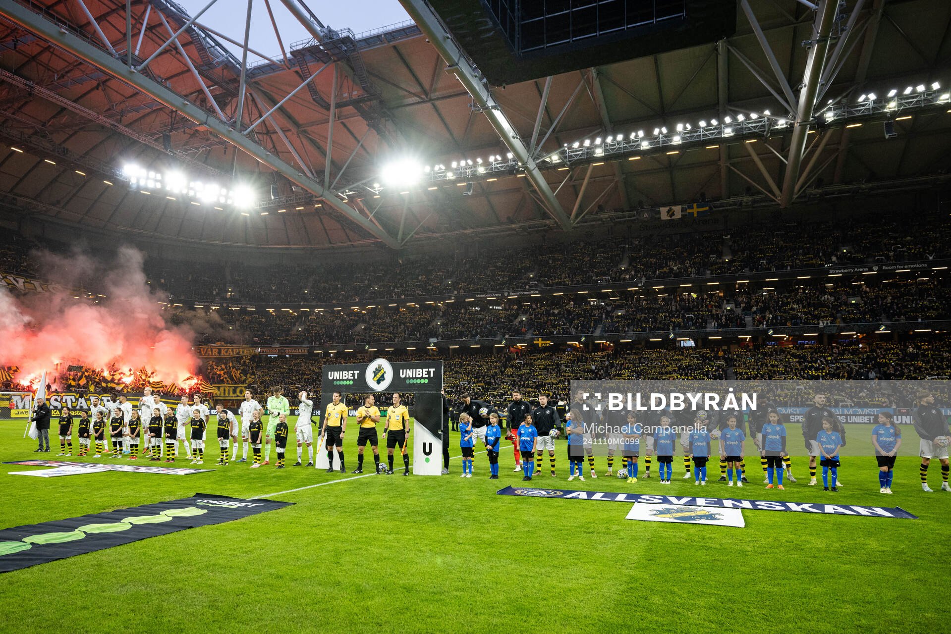 AIKs och Halmstads spelare i lineup