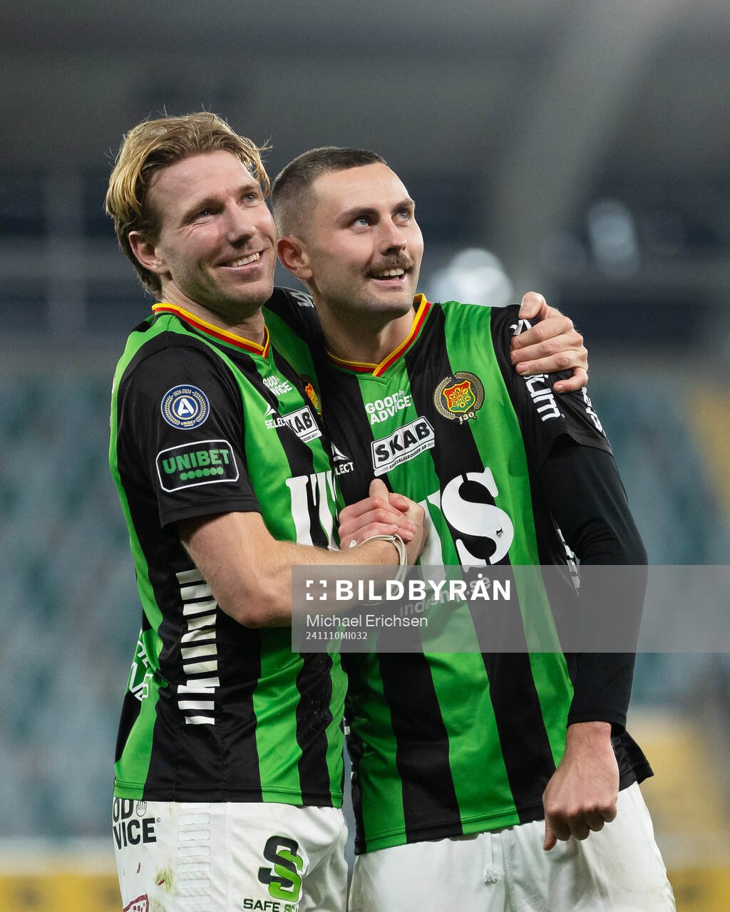 GAIS Alexander Ahl Holmström och Axel Norén  jublar
