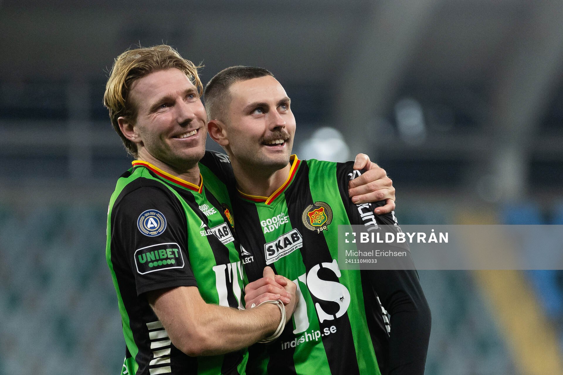 GAIS Alexander Ahl Holmström och Axel Norén  jublar