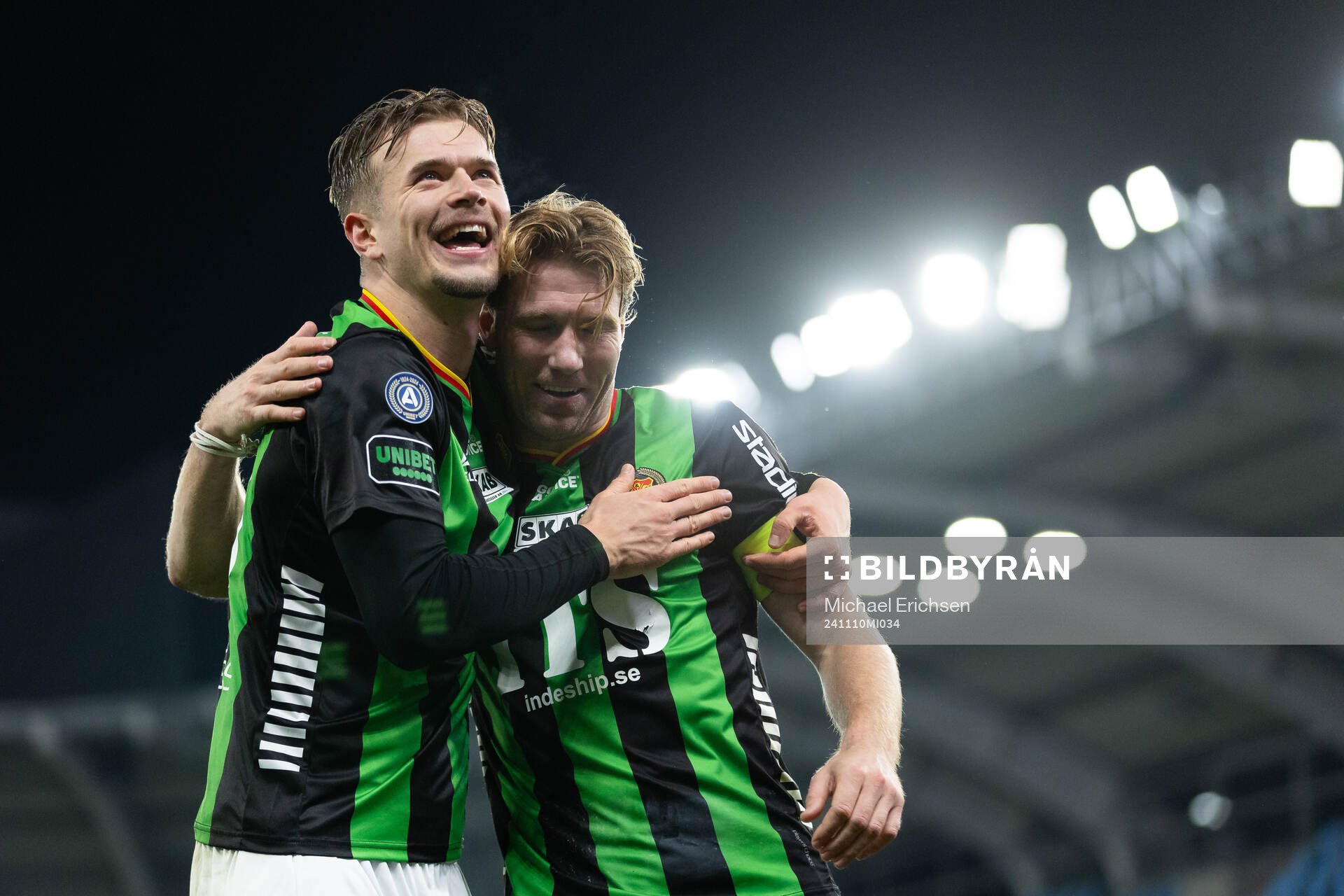 GAIS Alexander Ahl Holmström och August Wängberg jublar