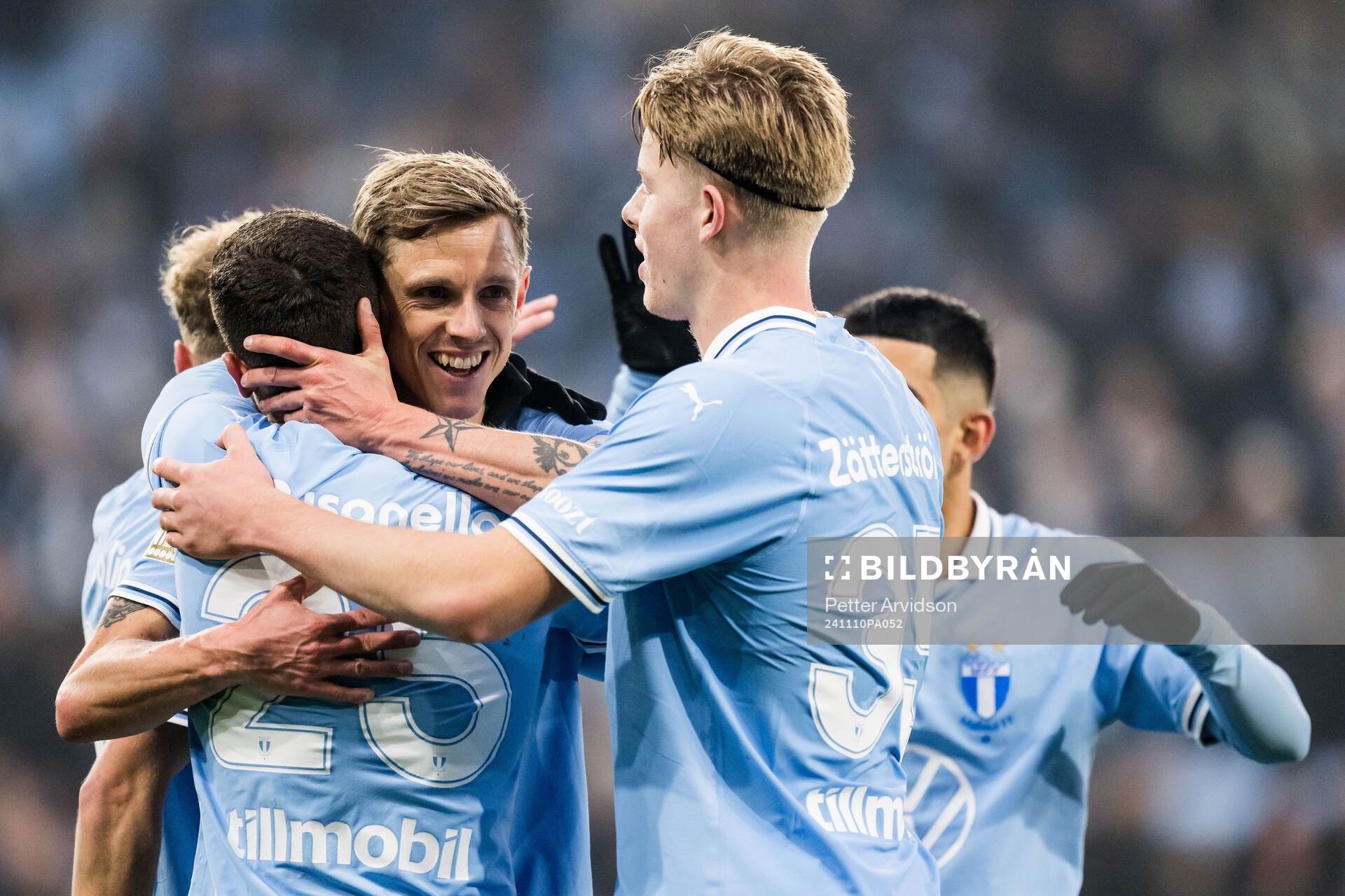 Malmö FFs Gabriel Busanello, Søren Rieks och Nils
