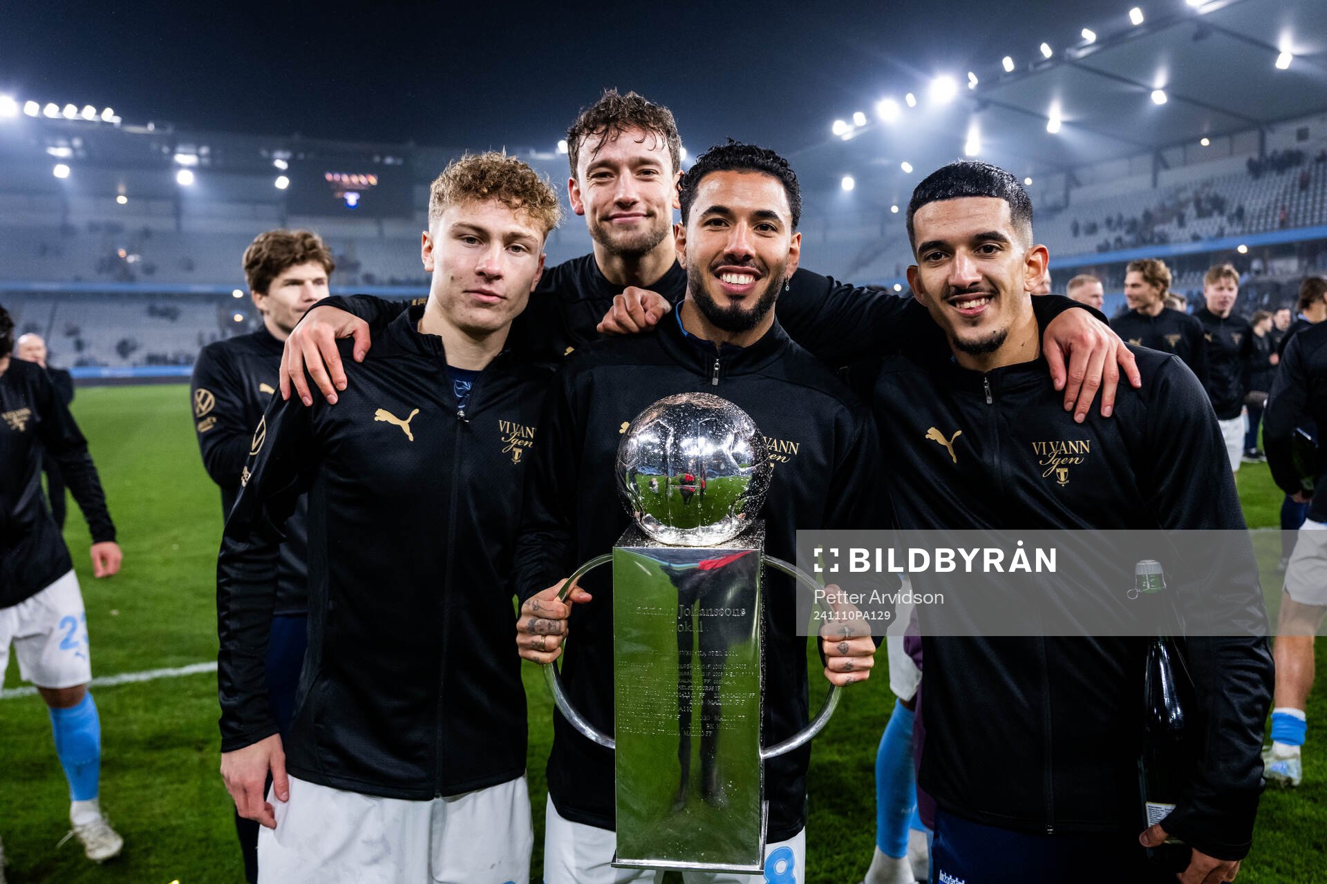 Malmö FFs Hugo Bolin, Colin Rösler, Sergio Pena och