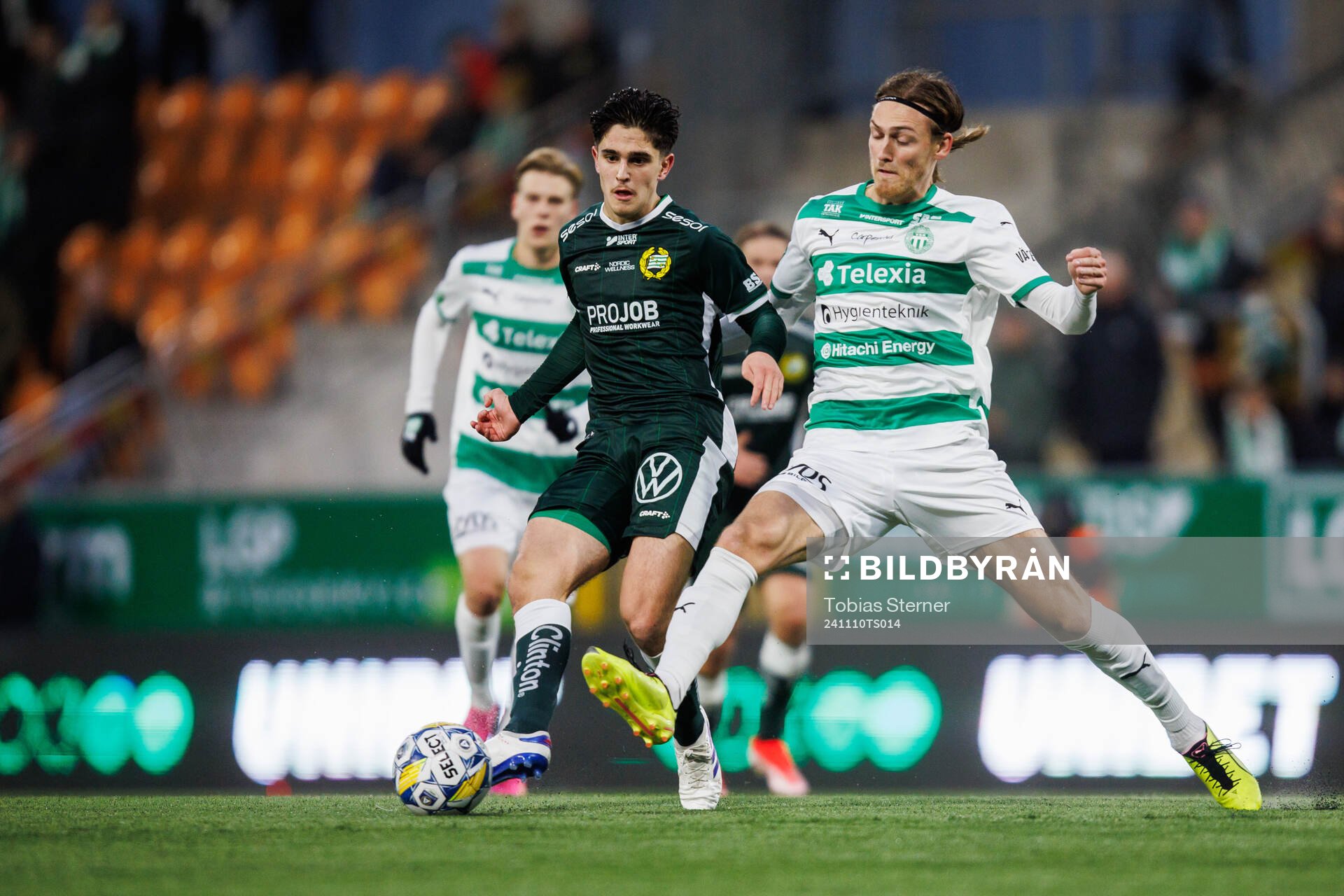 Hammarbys Adrian Lahdo och Västerås Gustav Granath