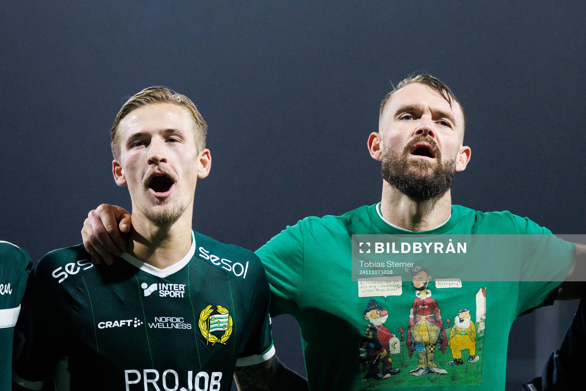 Hammarbys Fredrik Hammar och Mads Fenger Nielsen jublar
