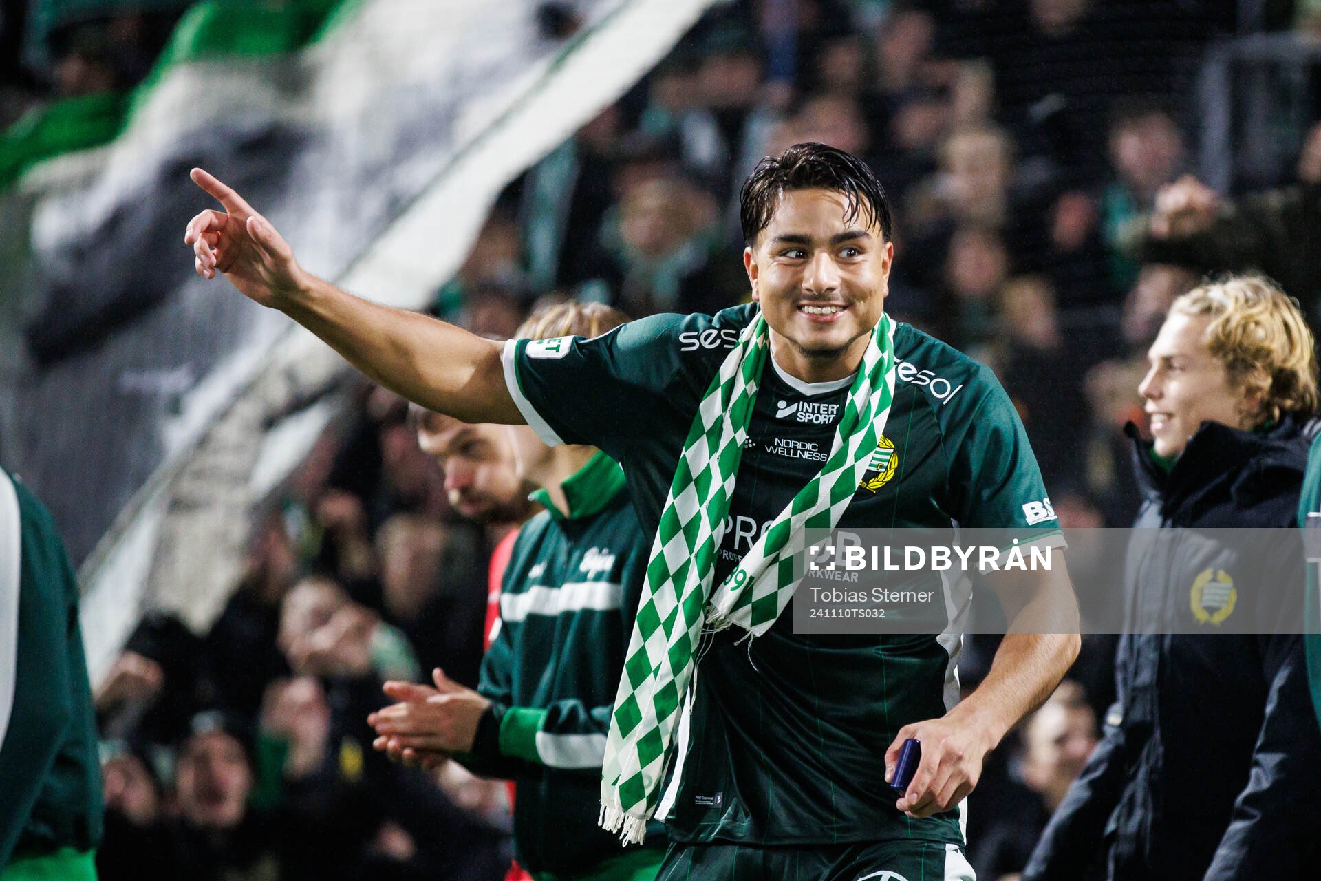 Hammarbys Jusef Erabi jublar