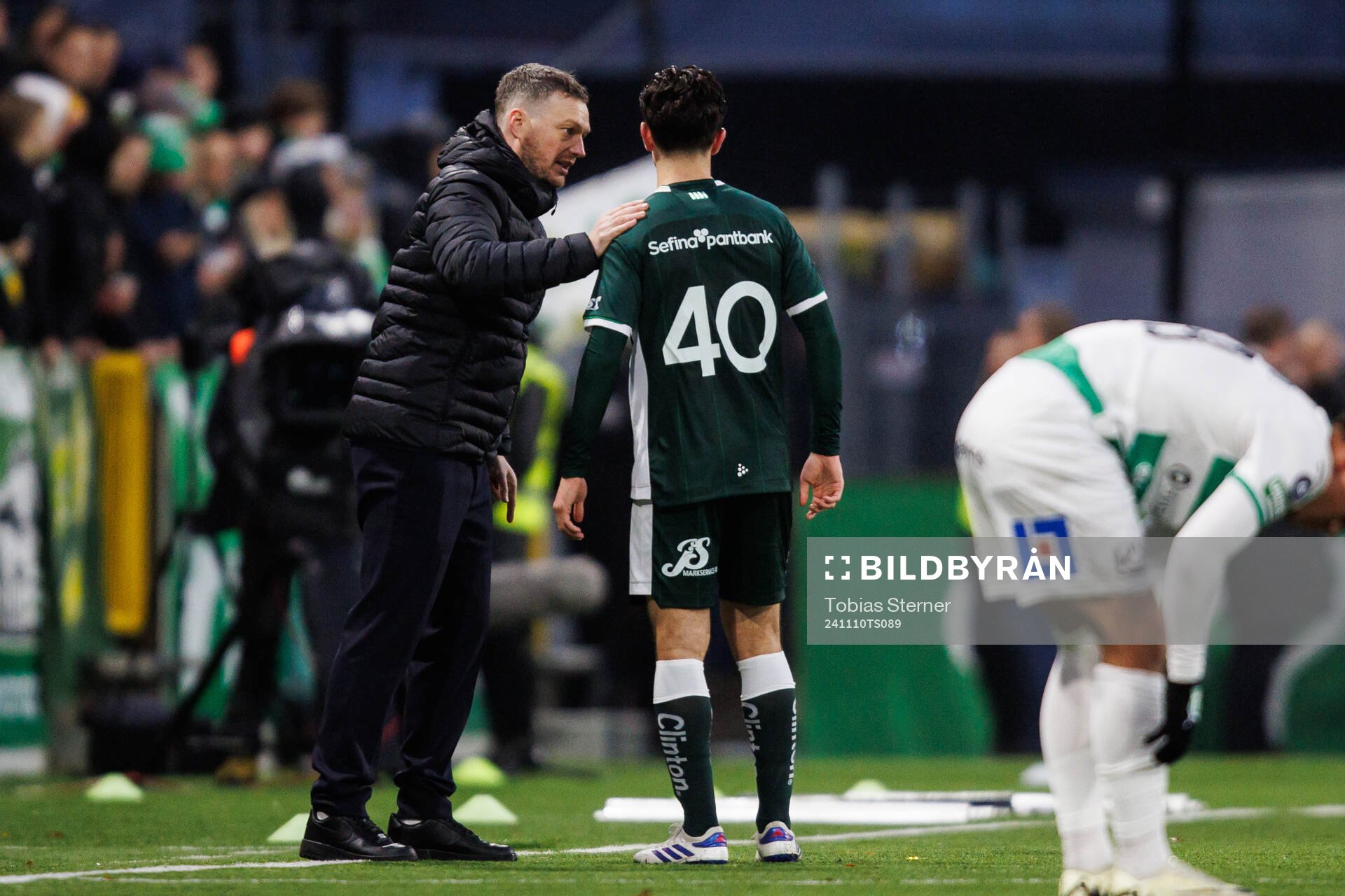Hammarbys tränare Kim Hellberg och Adrian Lahdo