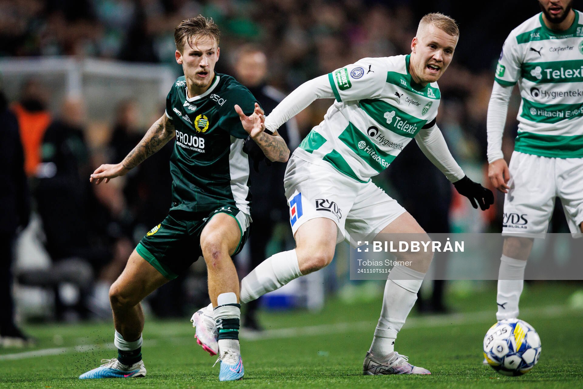 Hammarbys Fredrik Hammar och Västerås Simon Johansson