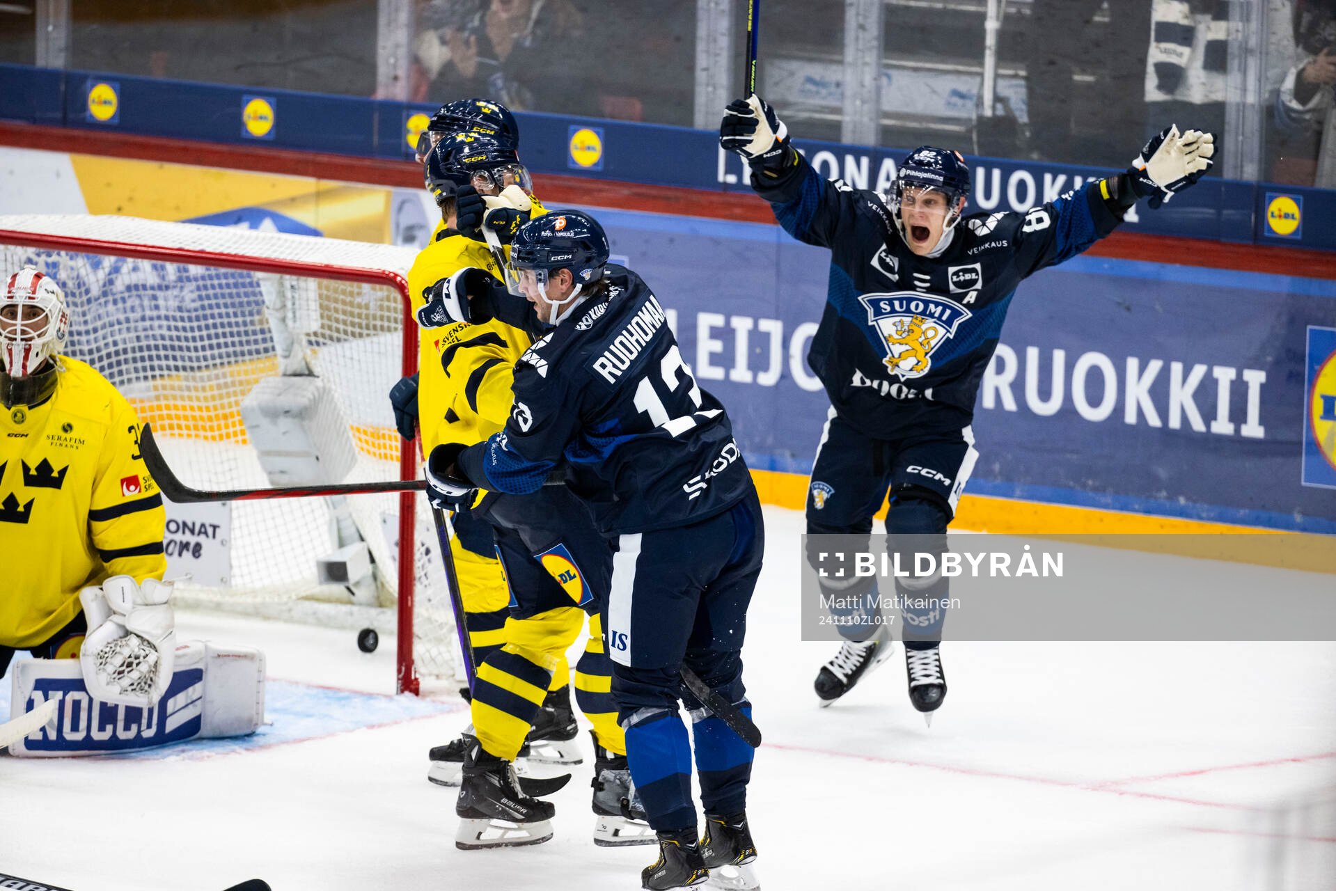 Mikael Ruohomaa of Finland celebrates