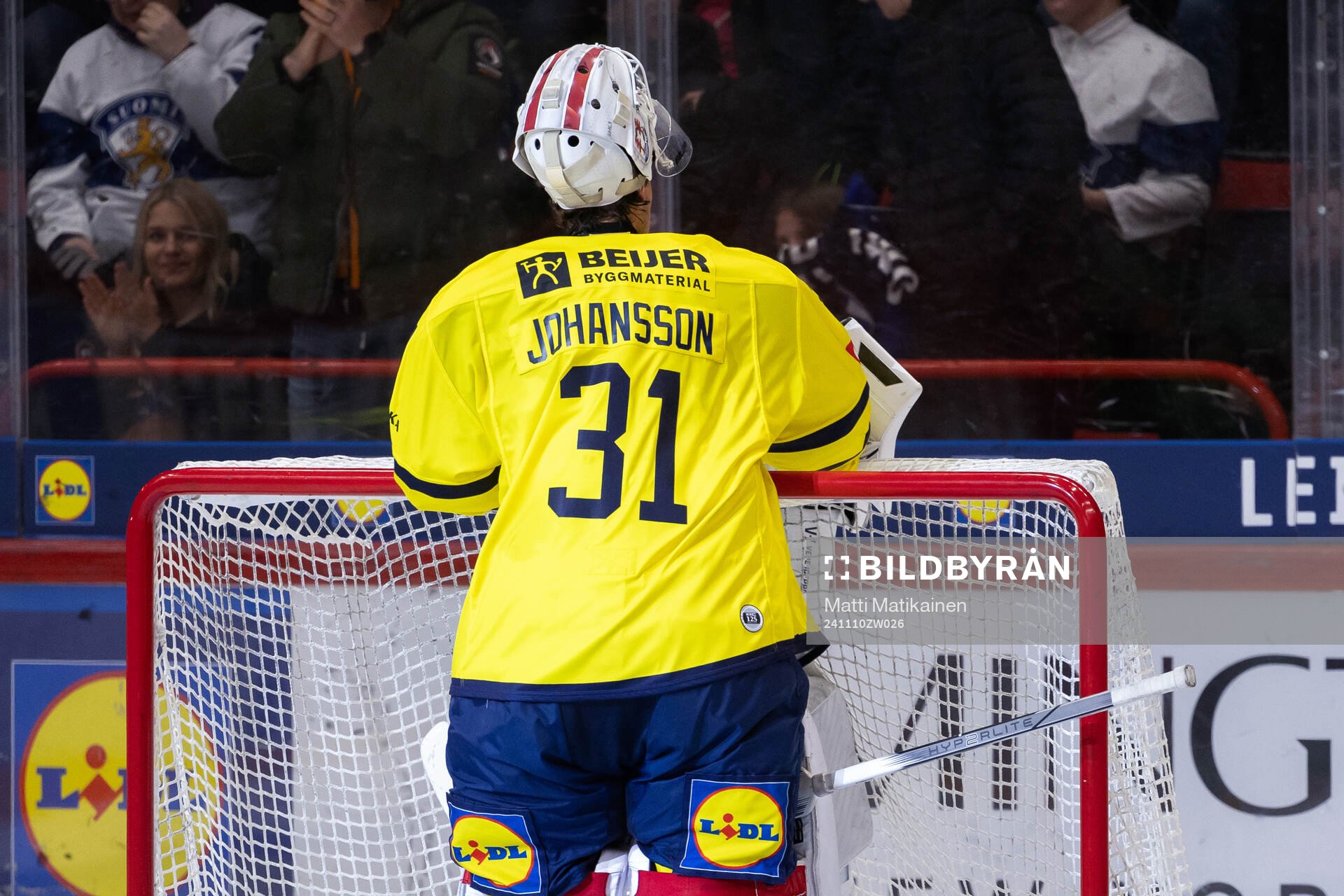 Goalkeeper Jacob Johansson of Sweden