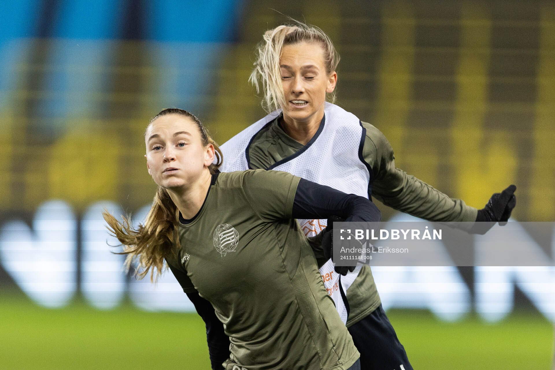 Vilde Hasund and Ellen Wangerheim of Hammarby