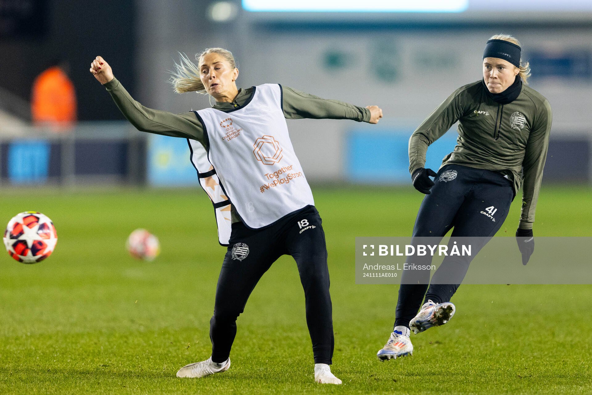 Alice Carlsson and Julie Blakstad of Hammarby