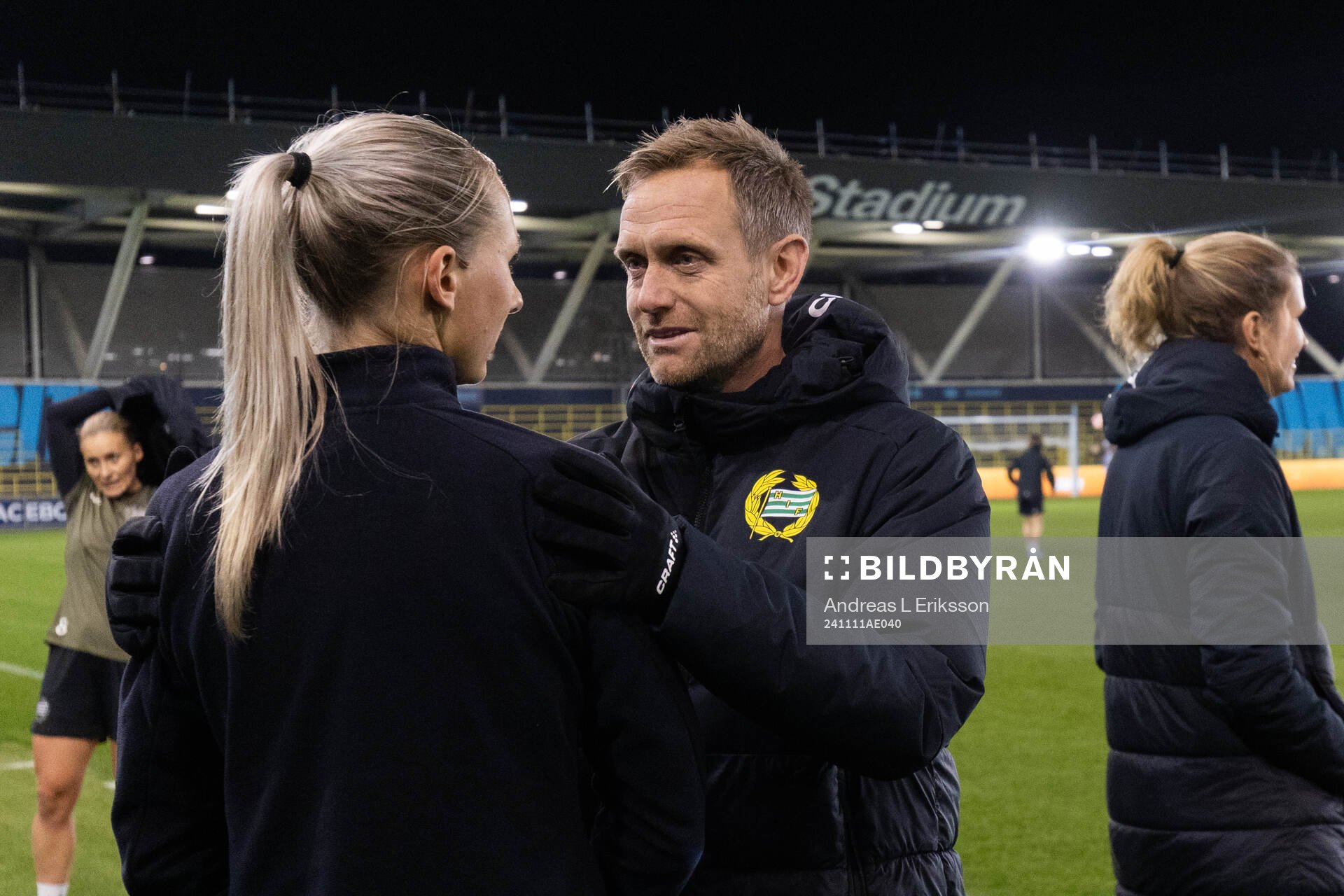 Ellen Wangerheim and head coach Martin Sjögren of Hammarby