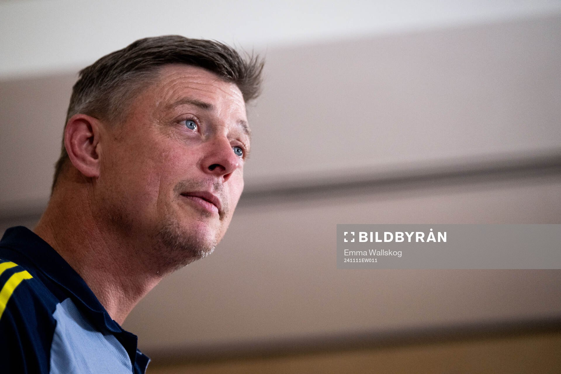 Head coach Jon Dahl Tomasson of the Swedish men's national football team during a press conference on November 11, 2024 in Marbella.