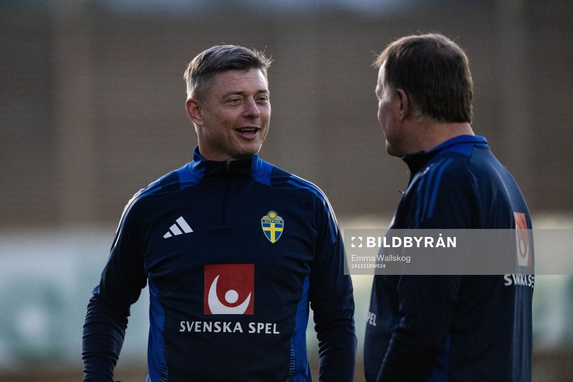 Head coach Jon Dahl Tomasson of the Swedish men's football national team at a training session on November 11, 2024 in Marbella. 