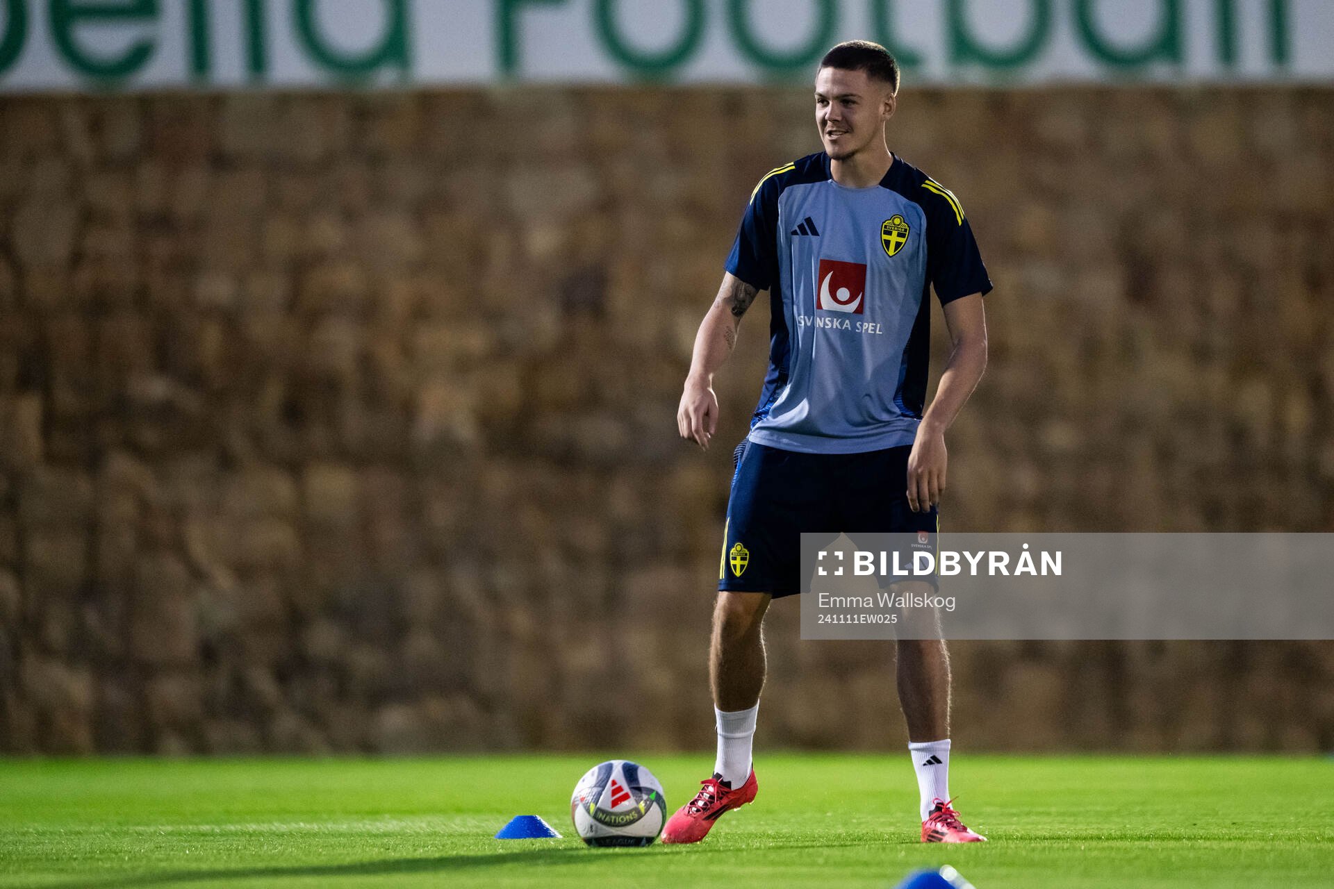 Emil Holm of the Swedish men's football national team at a