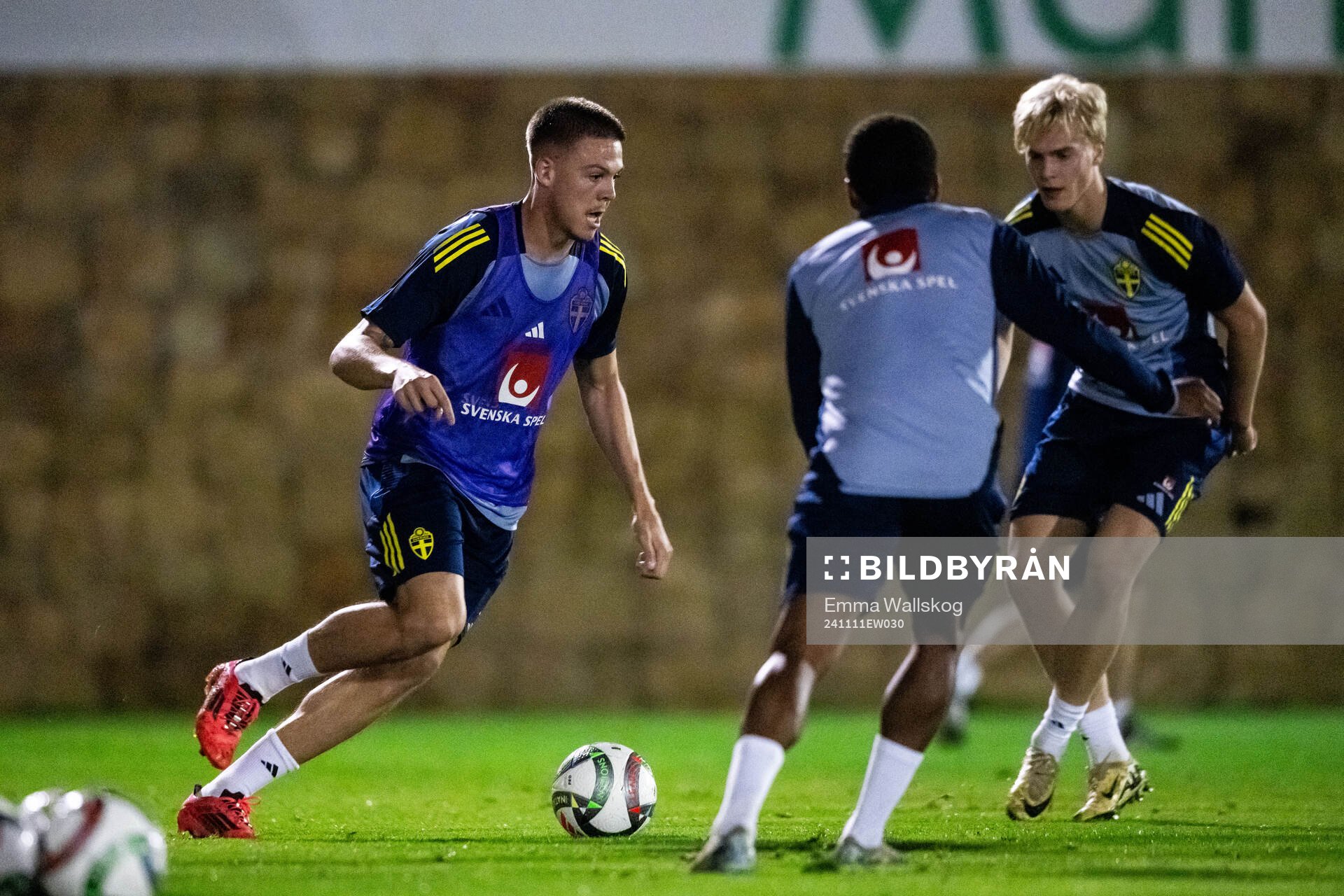Emil Holm of the Swedish men's football national team at a